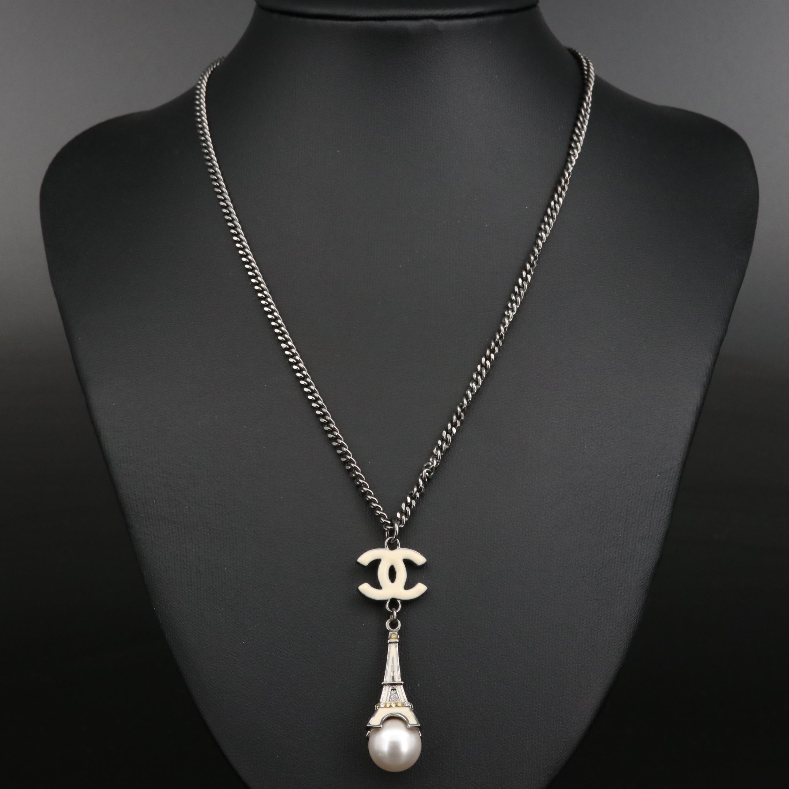 Chanel 2006 Cruise Collection Eiffel Tower Pendant Necklace