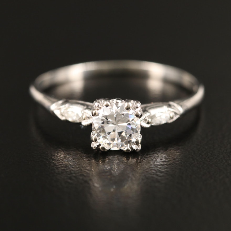 Vintage Platinum Diamond Ring