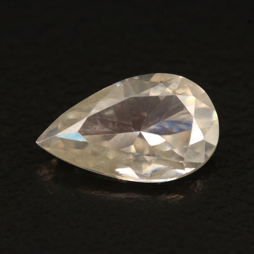 Loose Laboratory Grown Pear Faceted Moissanite