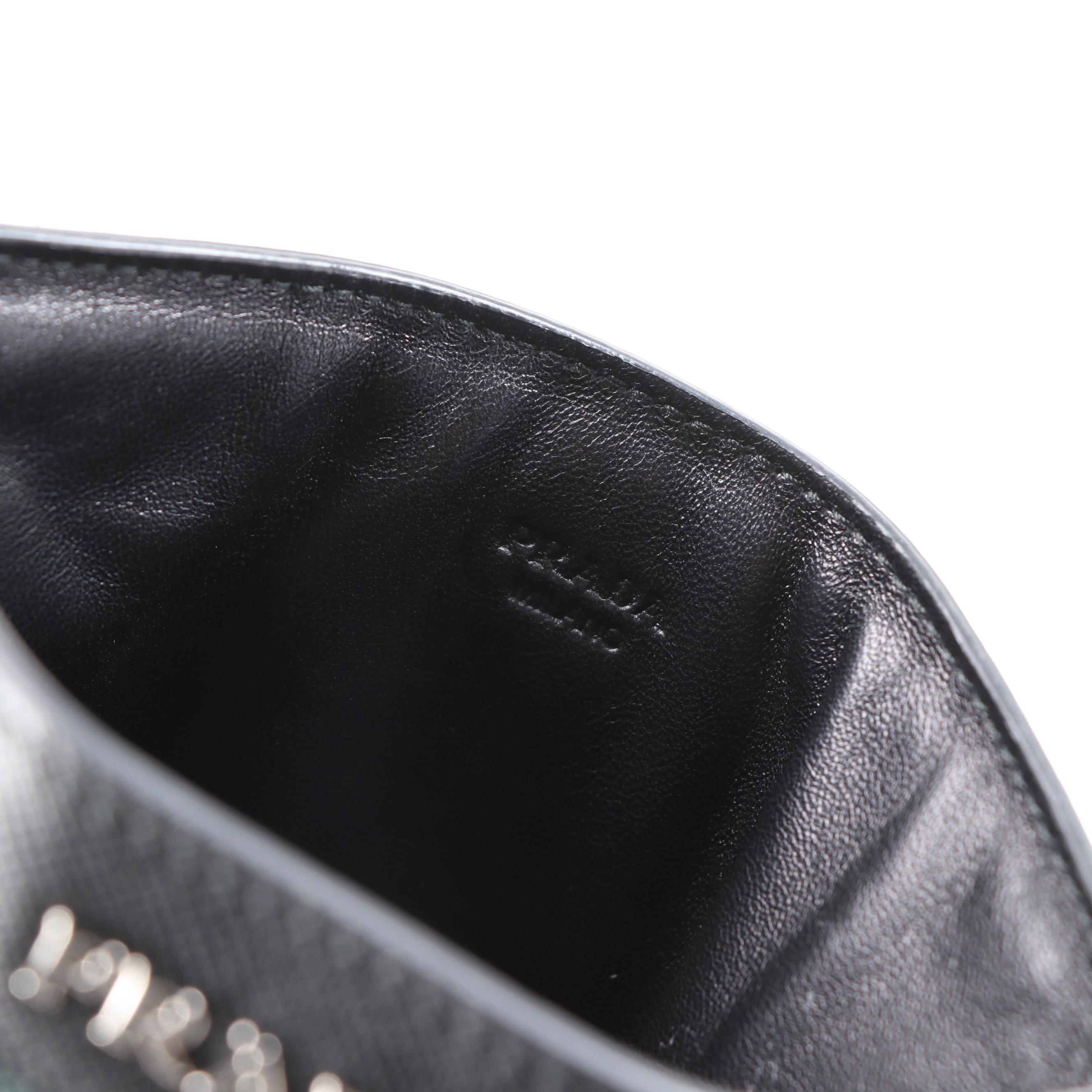 Prada Black, Dark Green and Gray Saffiano Leather iPad Mini/Tech Case