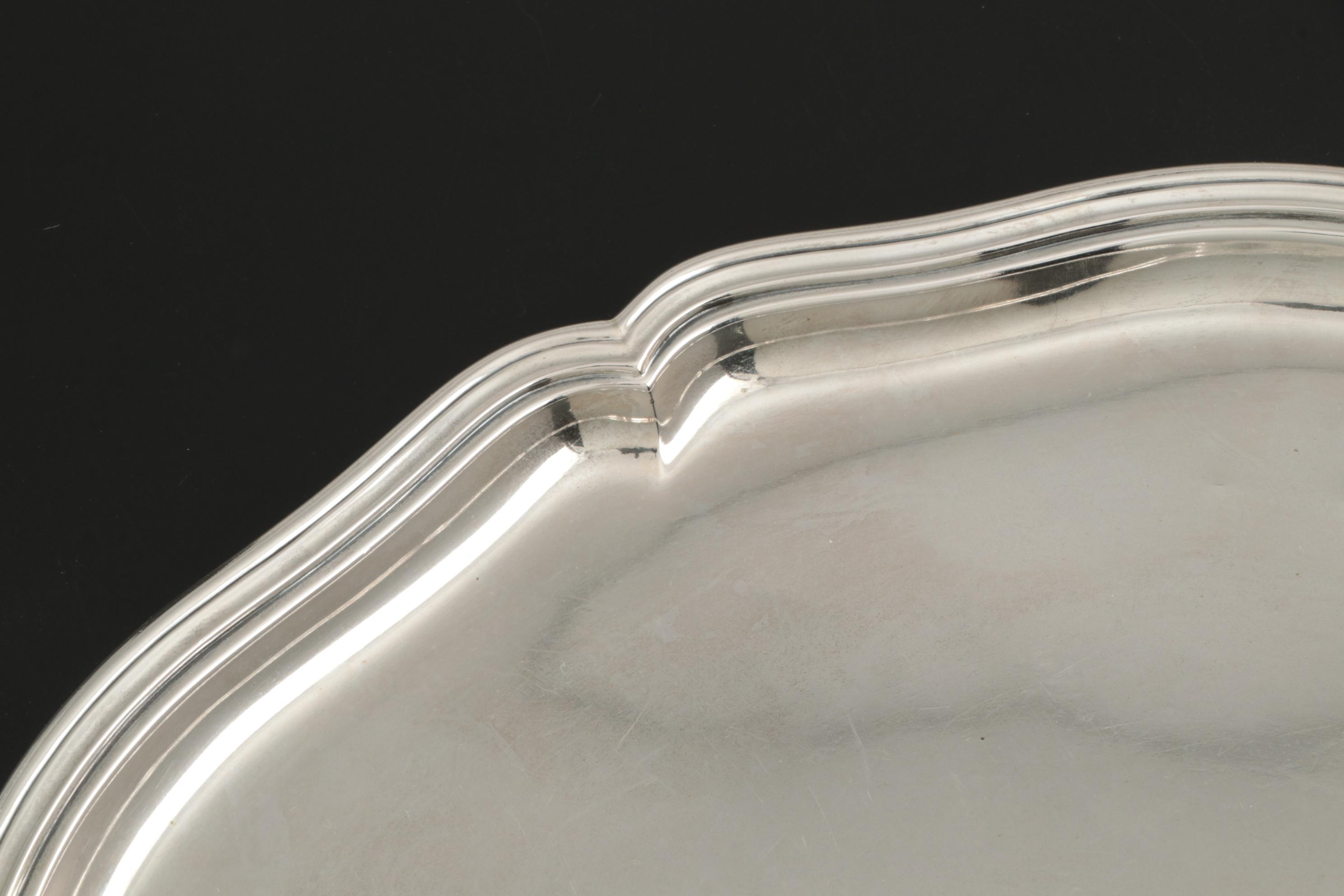 M. H. Wilkens & Söhne 835 Silver Scalloped Salver, Late 19th/Early 20th Century