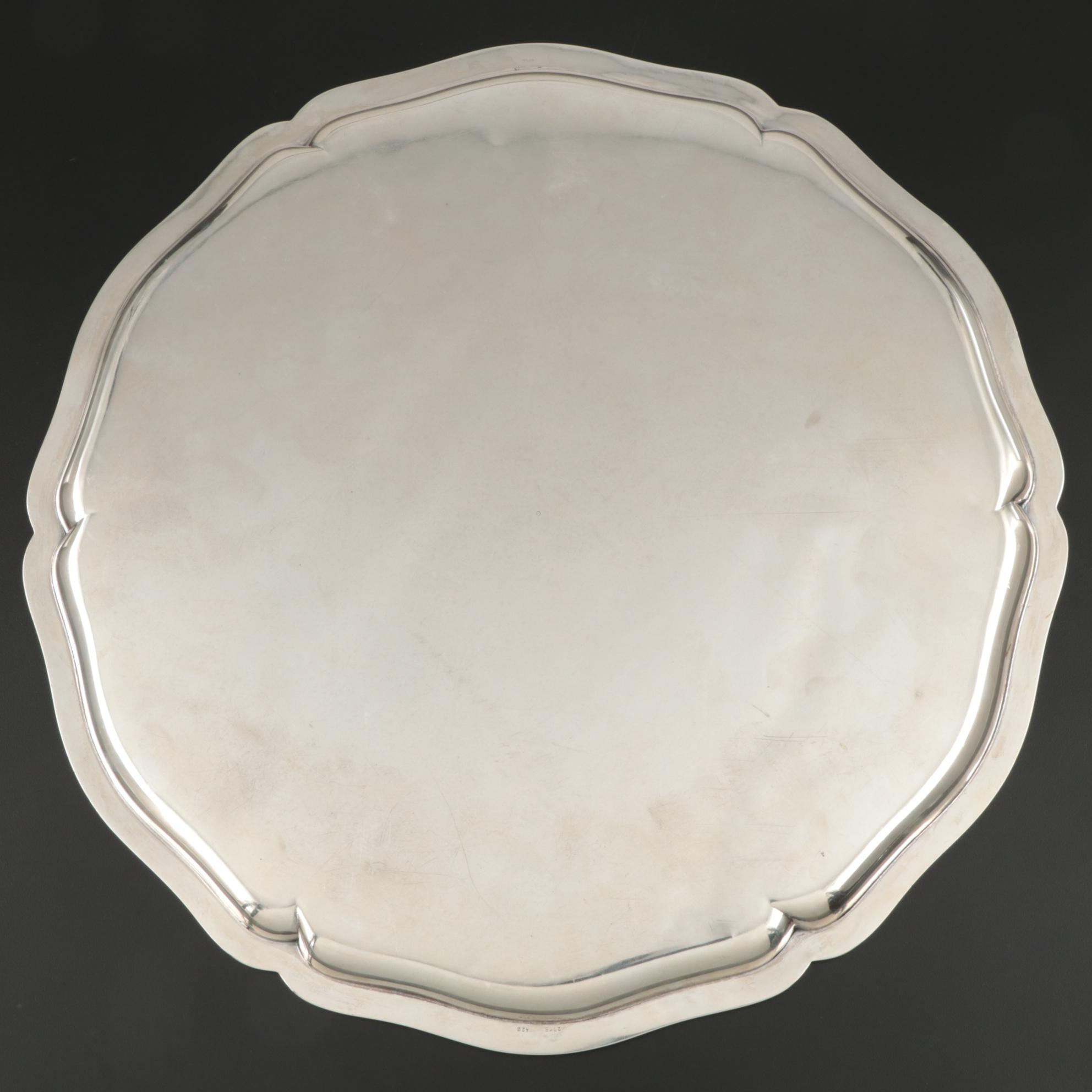 M. H. Wilkens & Söhne 835 Silver Scalloped Salver, Late 19th/Early 20th Century