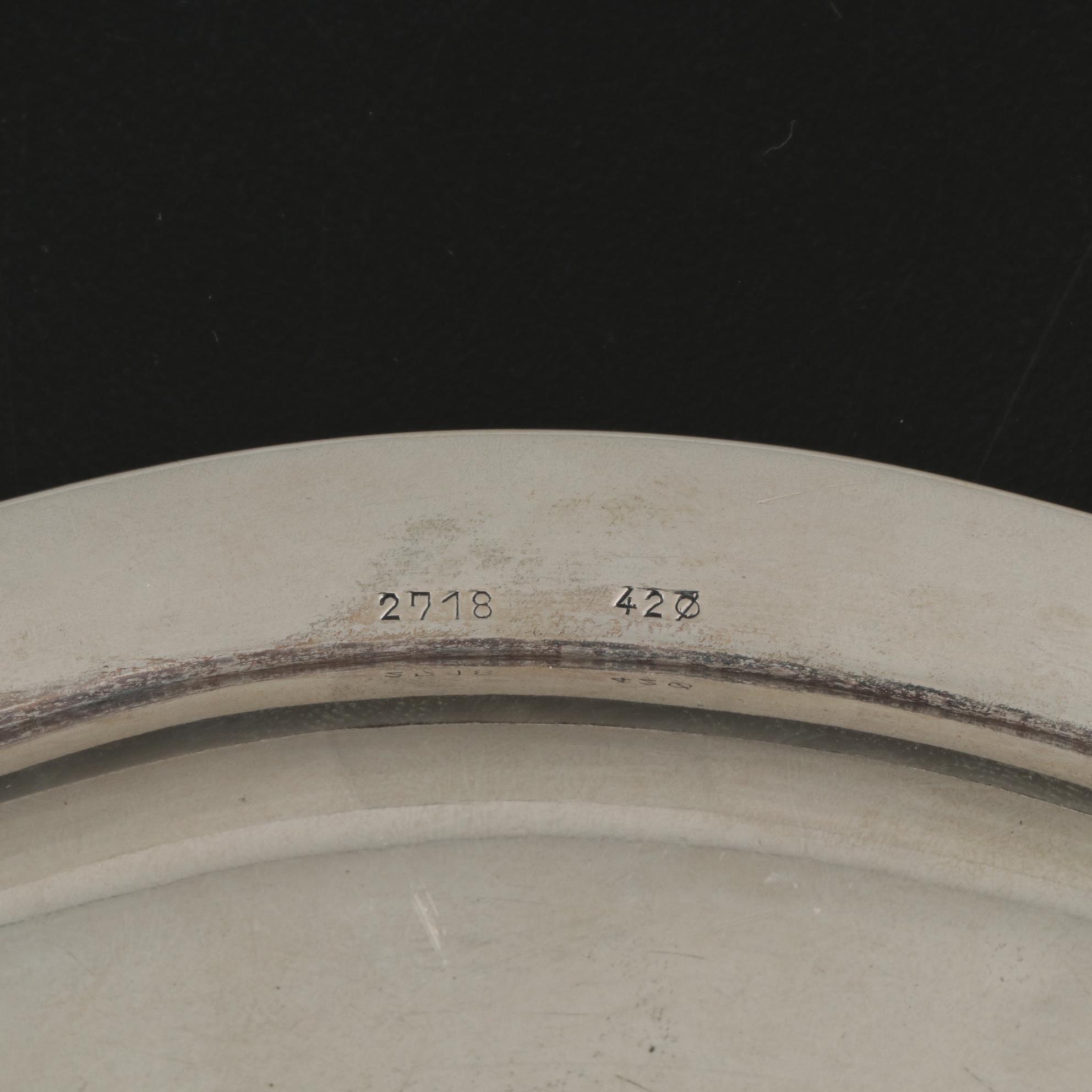 M. H. Wilkens & Söhne 835 Silver Scalloped Salver, Late 19th/Early 20th Century