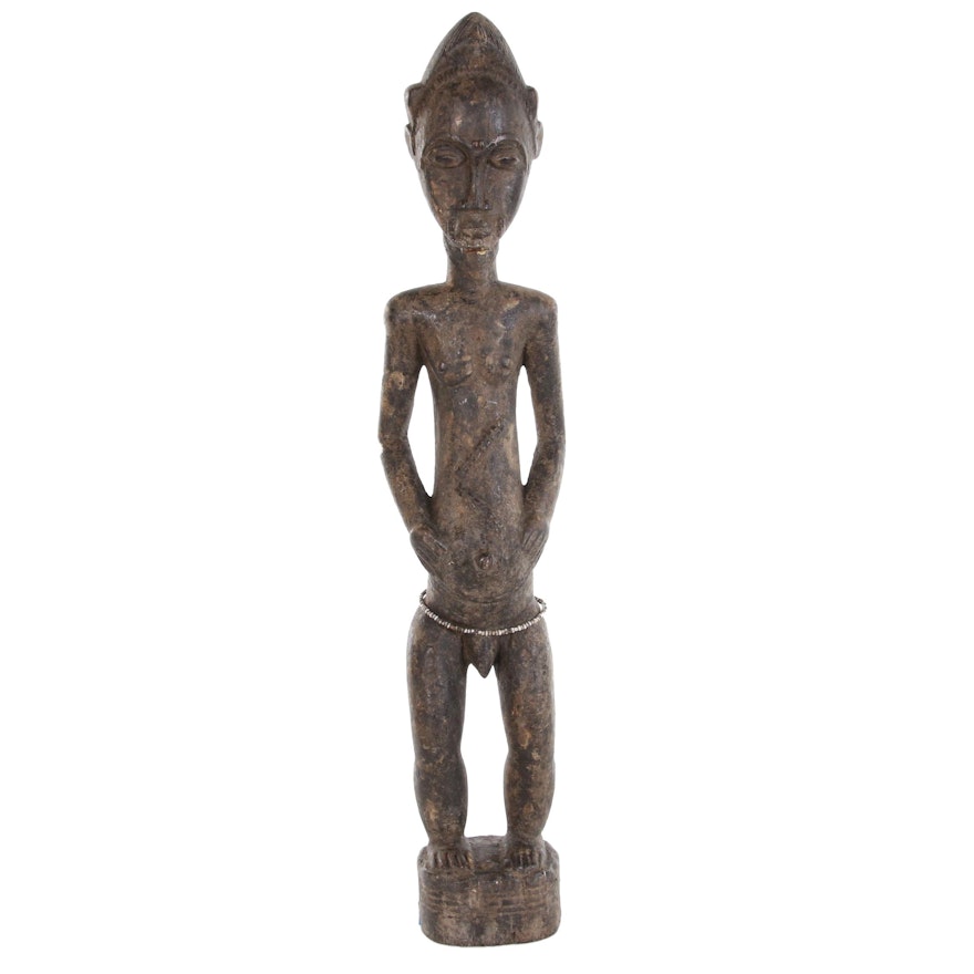 Baule Hand-Carved Wood Figure, Côte d'Ivoire