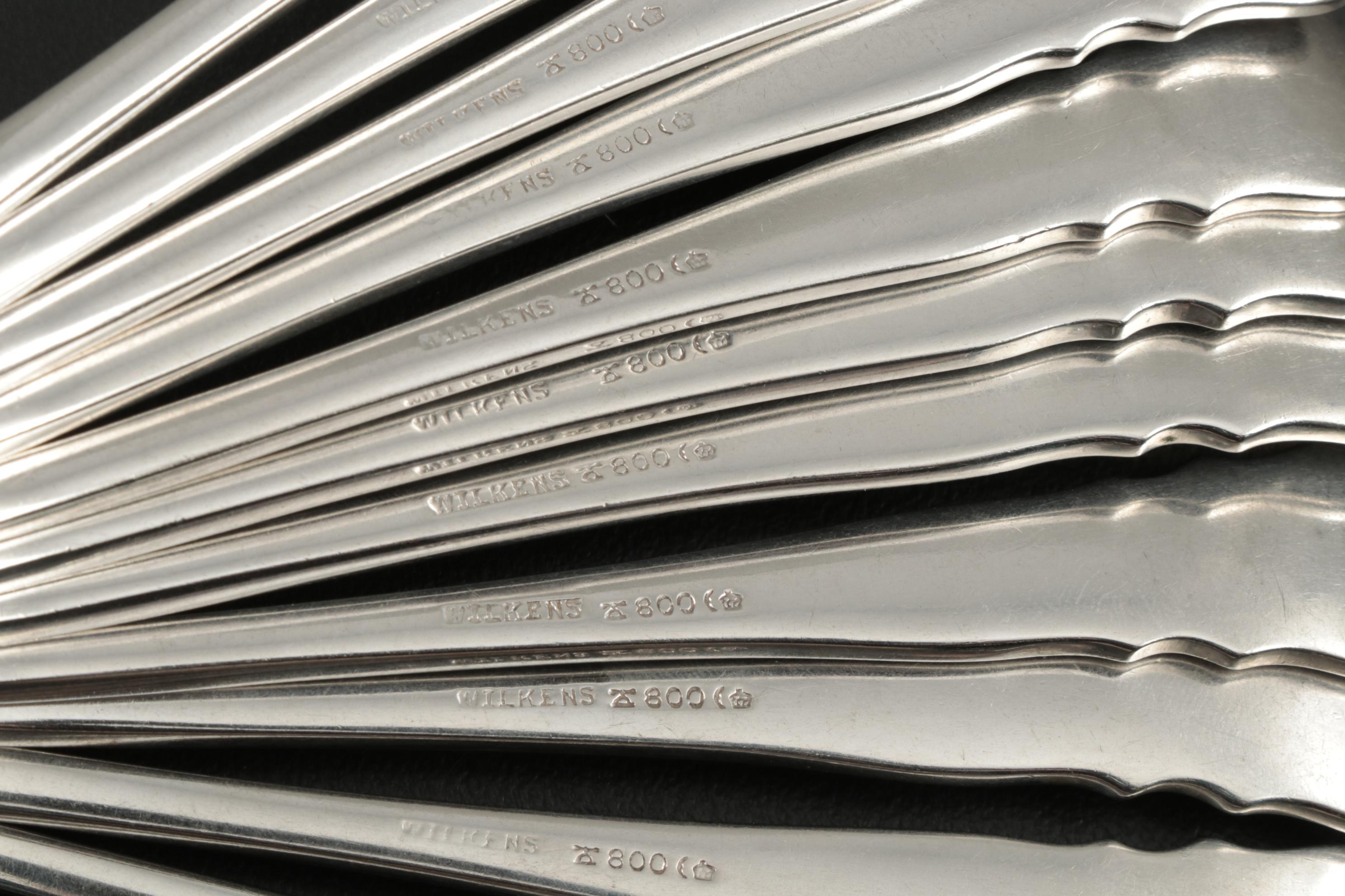 Wilkens & Söhne "Chippendale" 800 Silver Pastry Forks