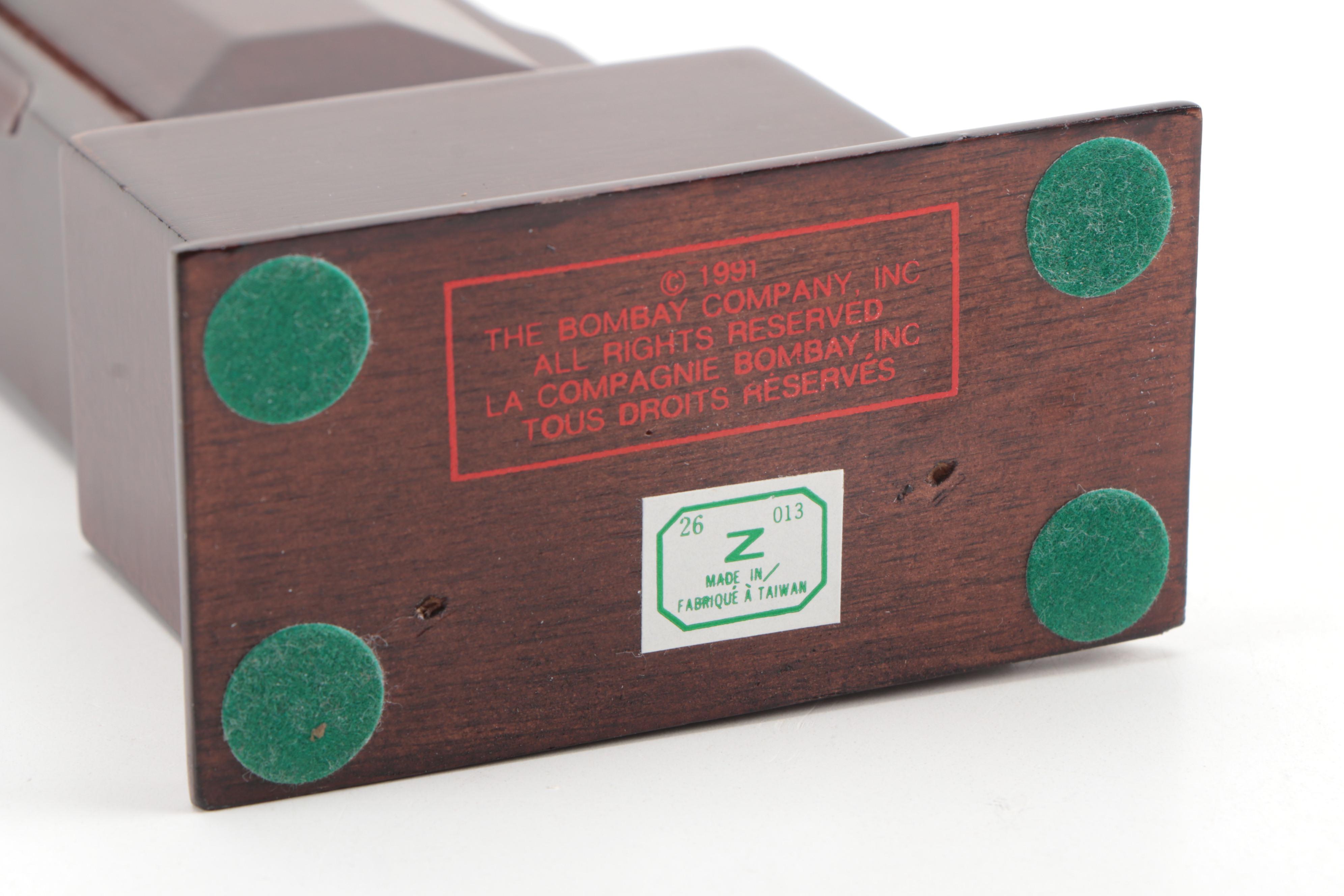 Bel Mondo Glass Warmer, Miniature Grandfather Clock and Porcelain Figurine