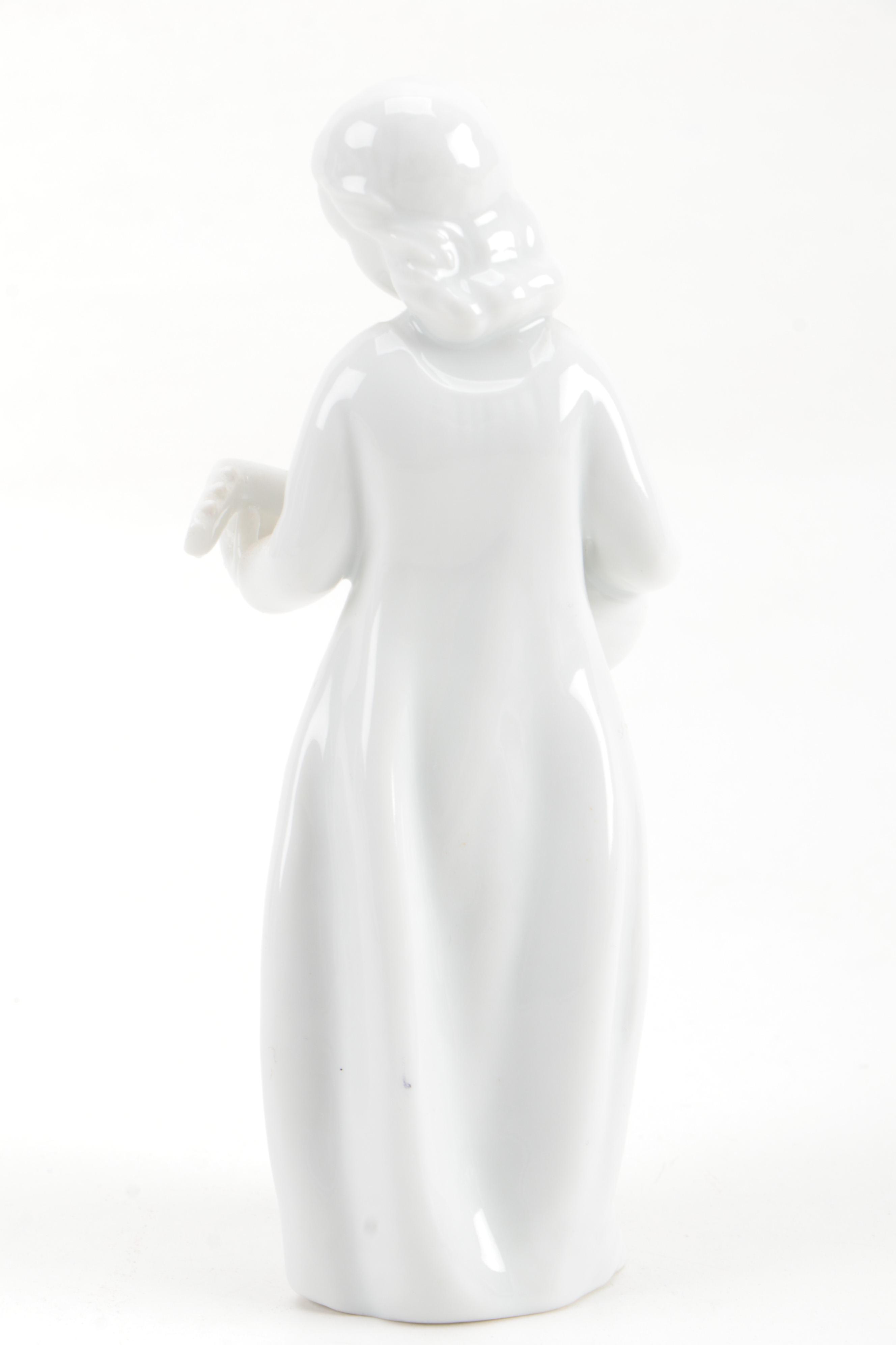 Bel Mondo Glass Warmer, Miniature Grandfather Clock and Porcelain Figurine