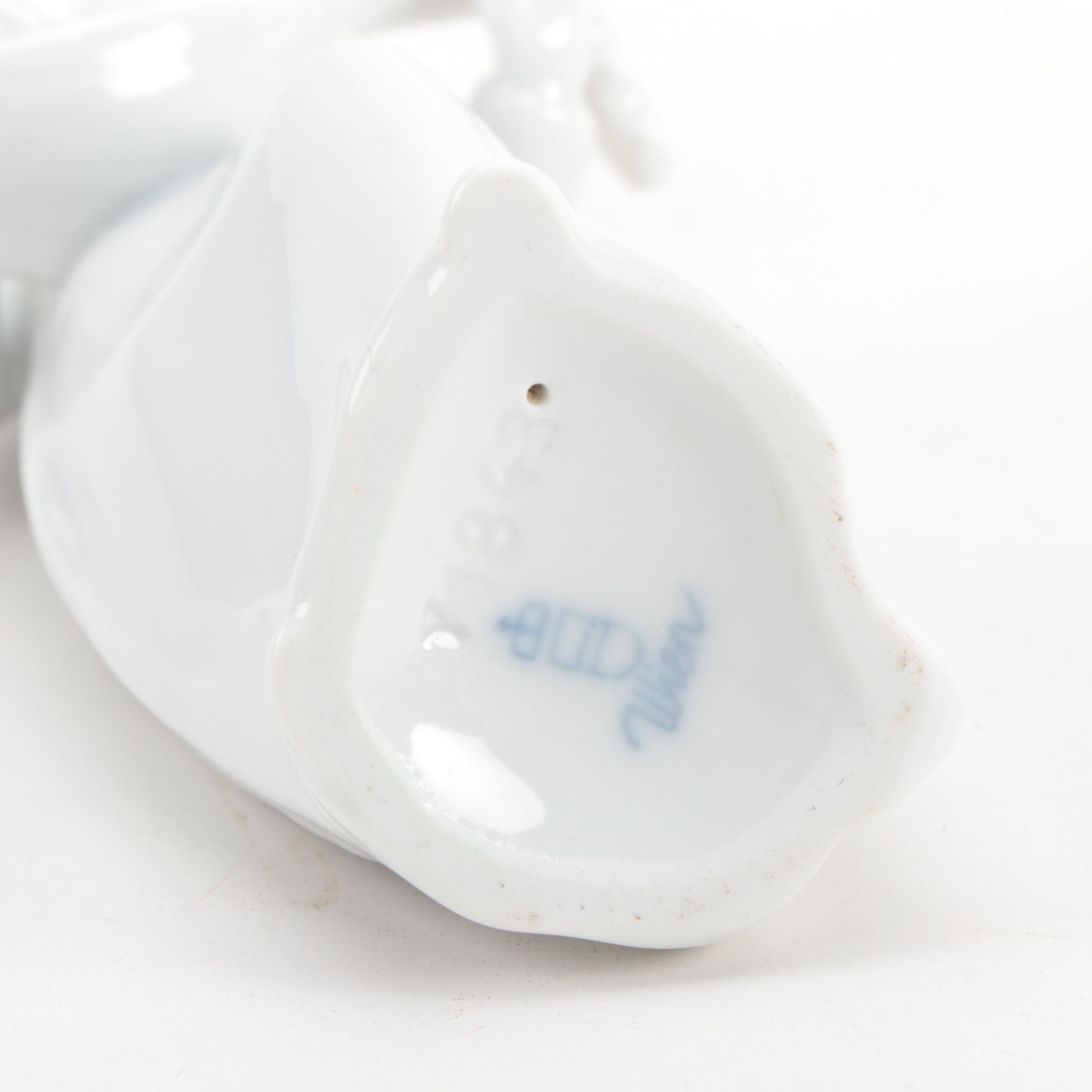 Bel Mondo Glass Warmer, Miniature Grandfather Clock and Porcelain Figurine