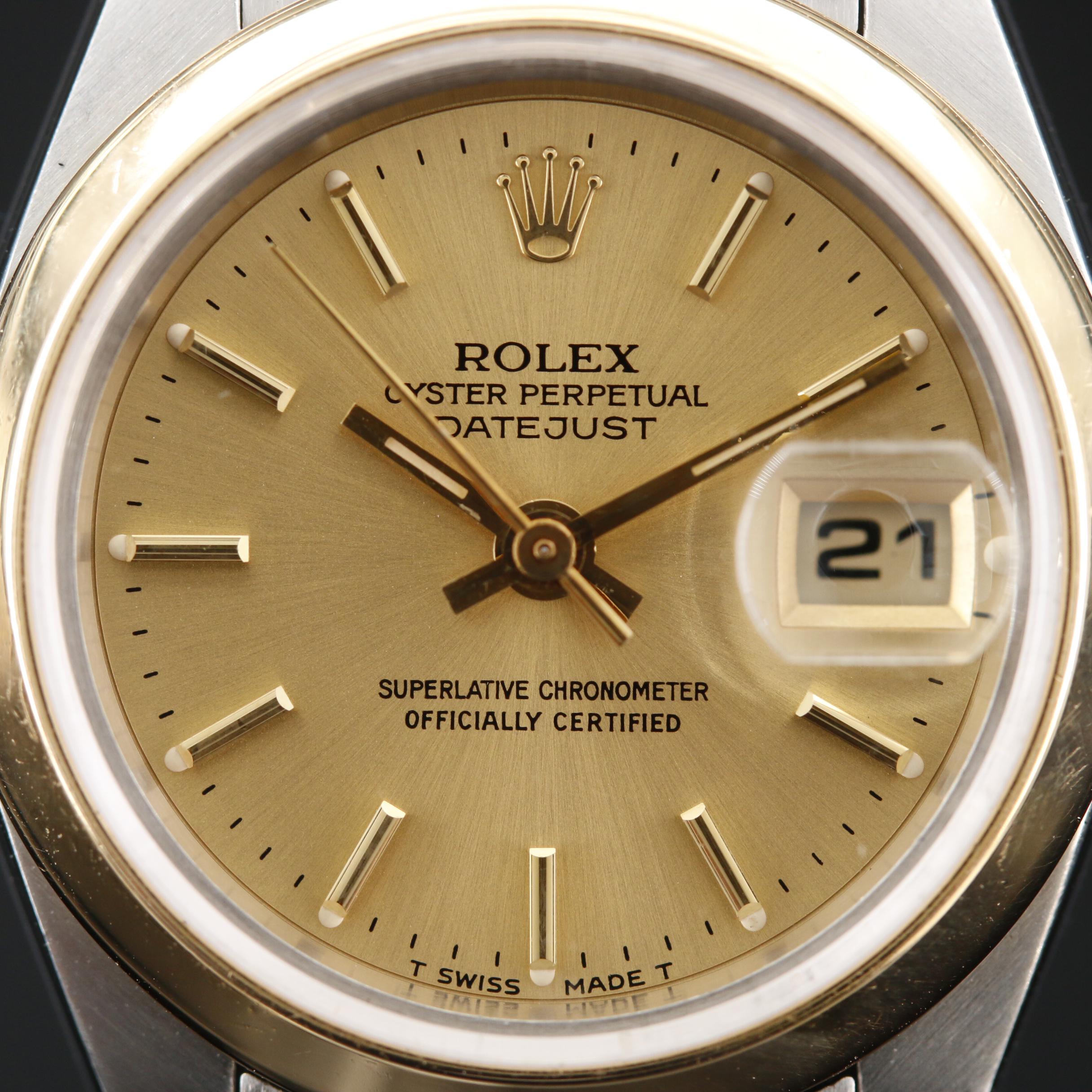 2000 Rolex "Datejust" 18K and Stainless Steel Automatic Watch