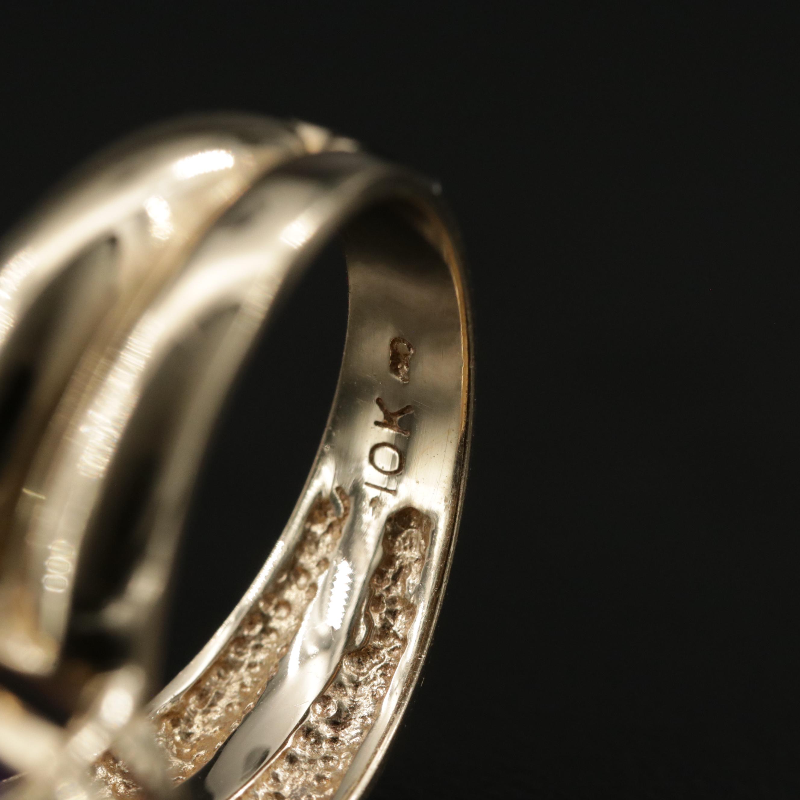 10K Gold Amethyst Ring
