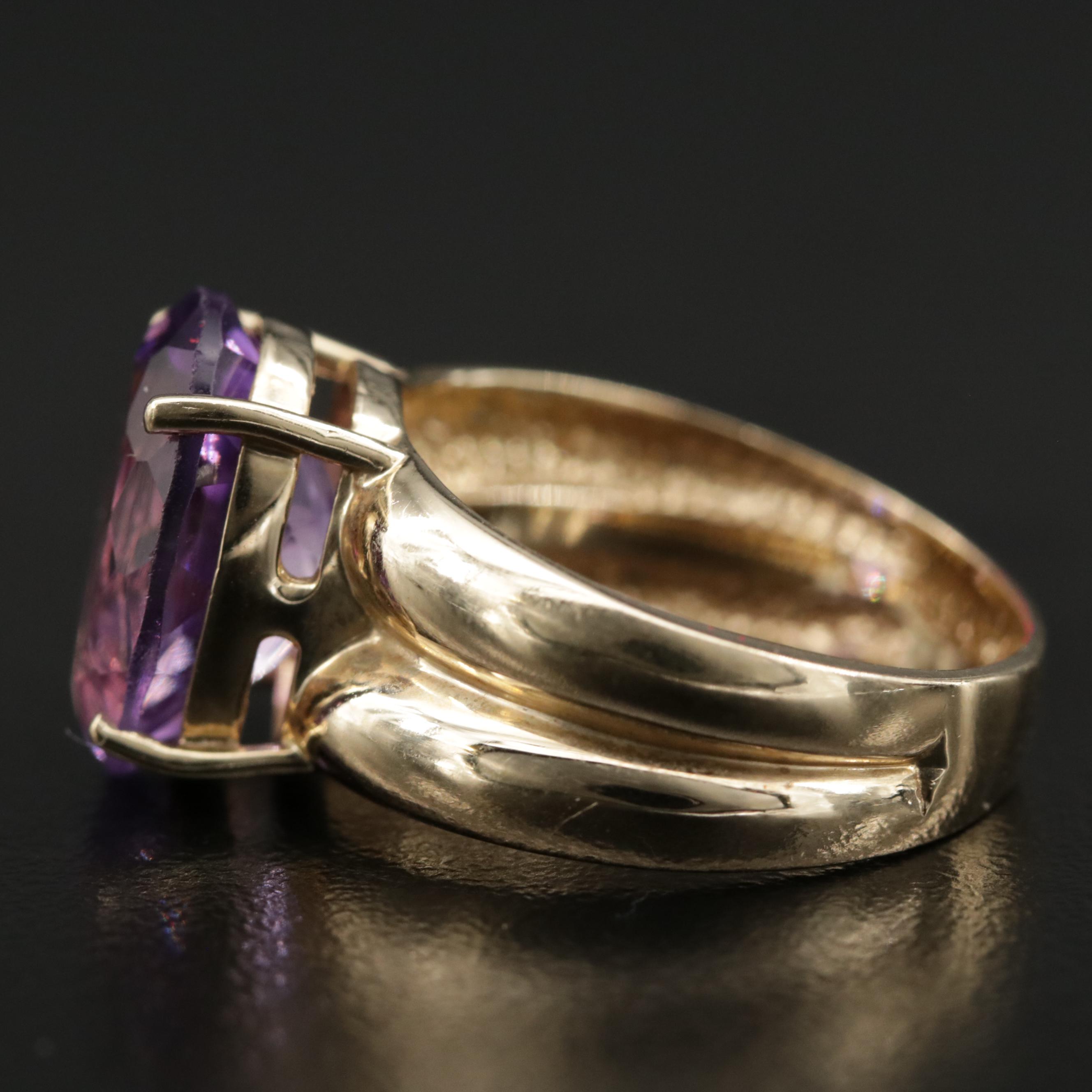 10K Gold Amethyst Ring