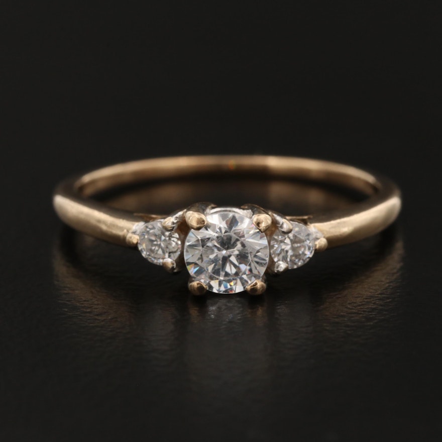 10K Gold Cubic Zirconia Ring