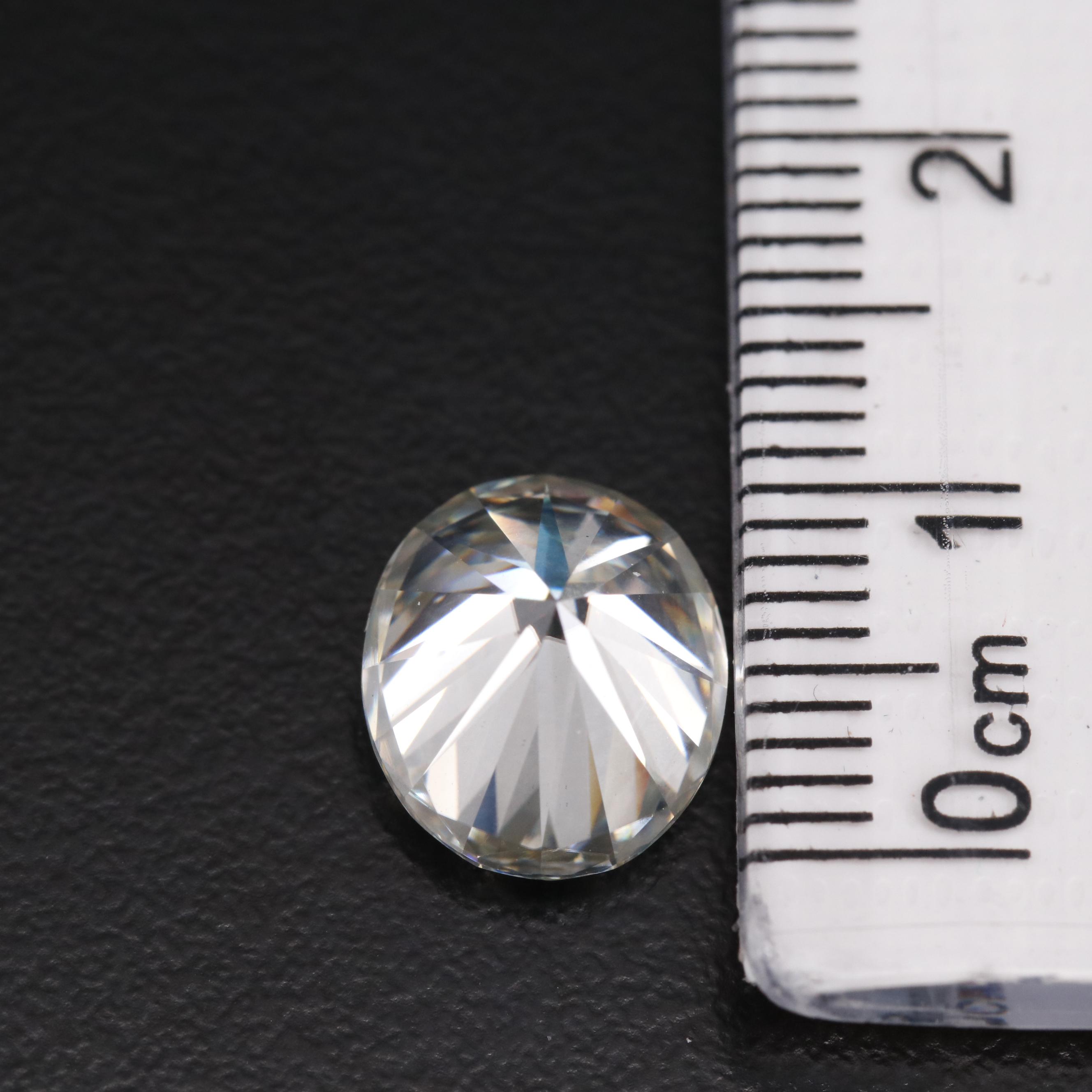 Loose Lab Grown Oval Faceted Moissanite