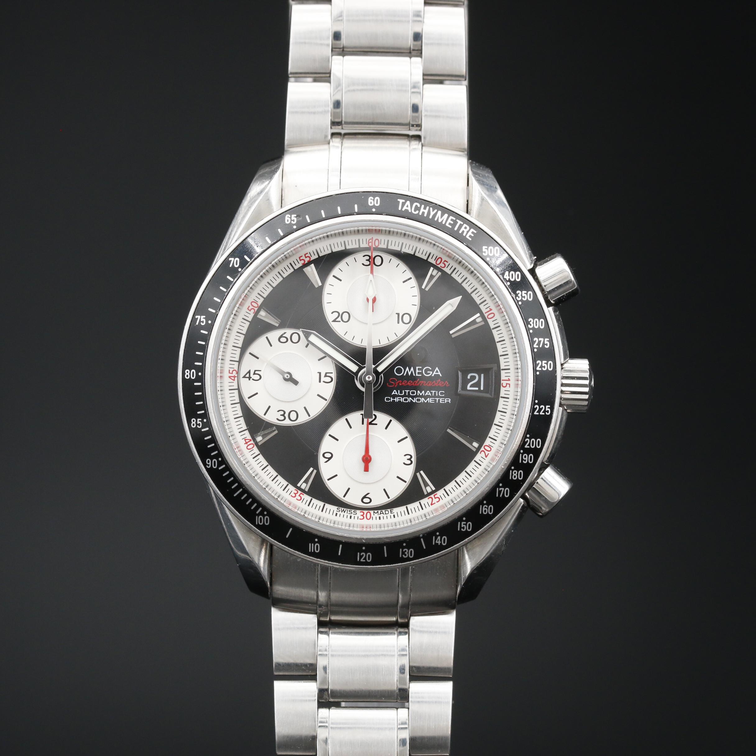 Omega Speedmaster Date Stainless Steel Automatic Chronograph Watch