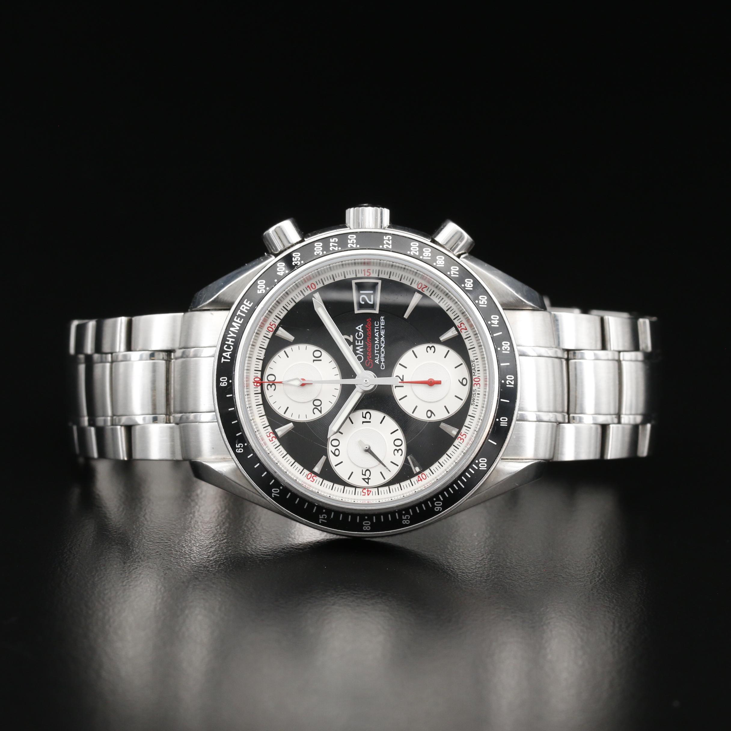Omega Speedmaster Date Stainless Steel Automatic Chronograph Watch
