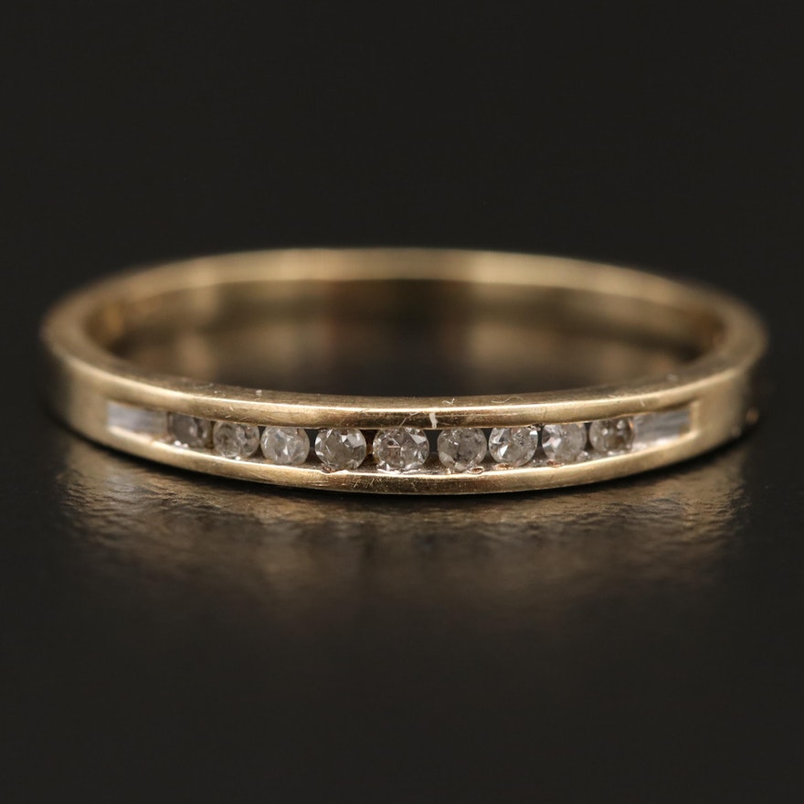 10K Diamond Channel Band