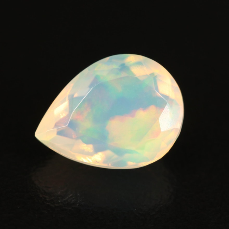 Loose 2.19 CT Pear Faceted Opal