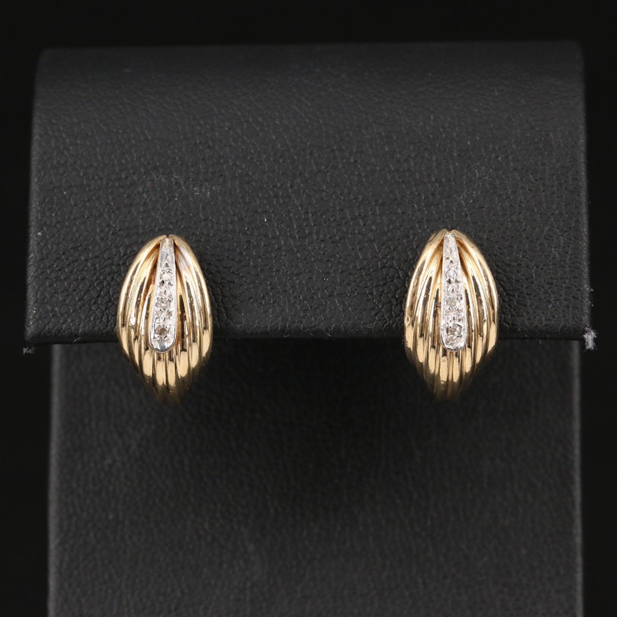 14K Diamond Stud Earrings