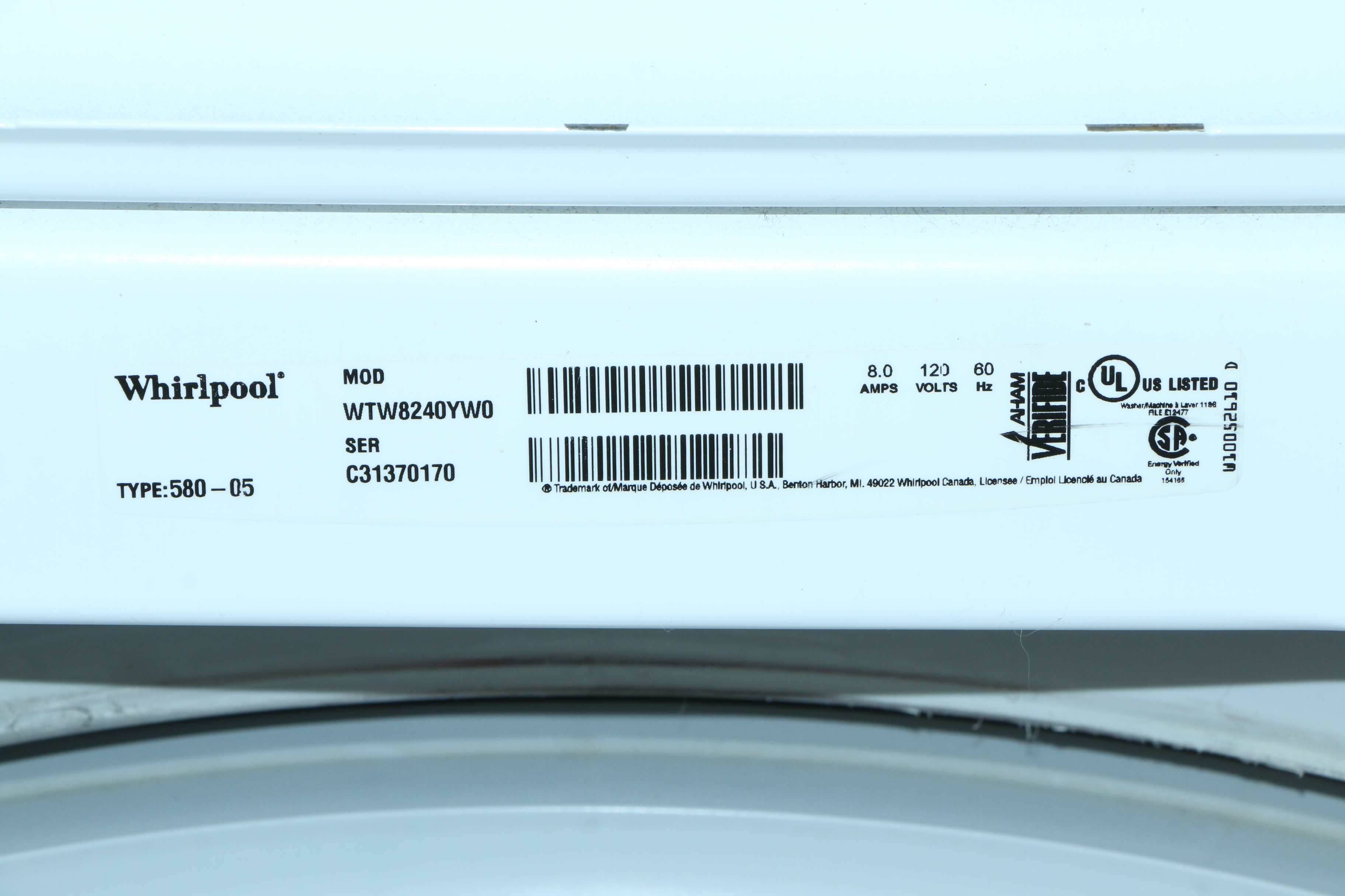 Whirlpool Cabrio Platinum 4.6 Cubic Feet Top Load Washing Machine