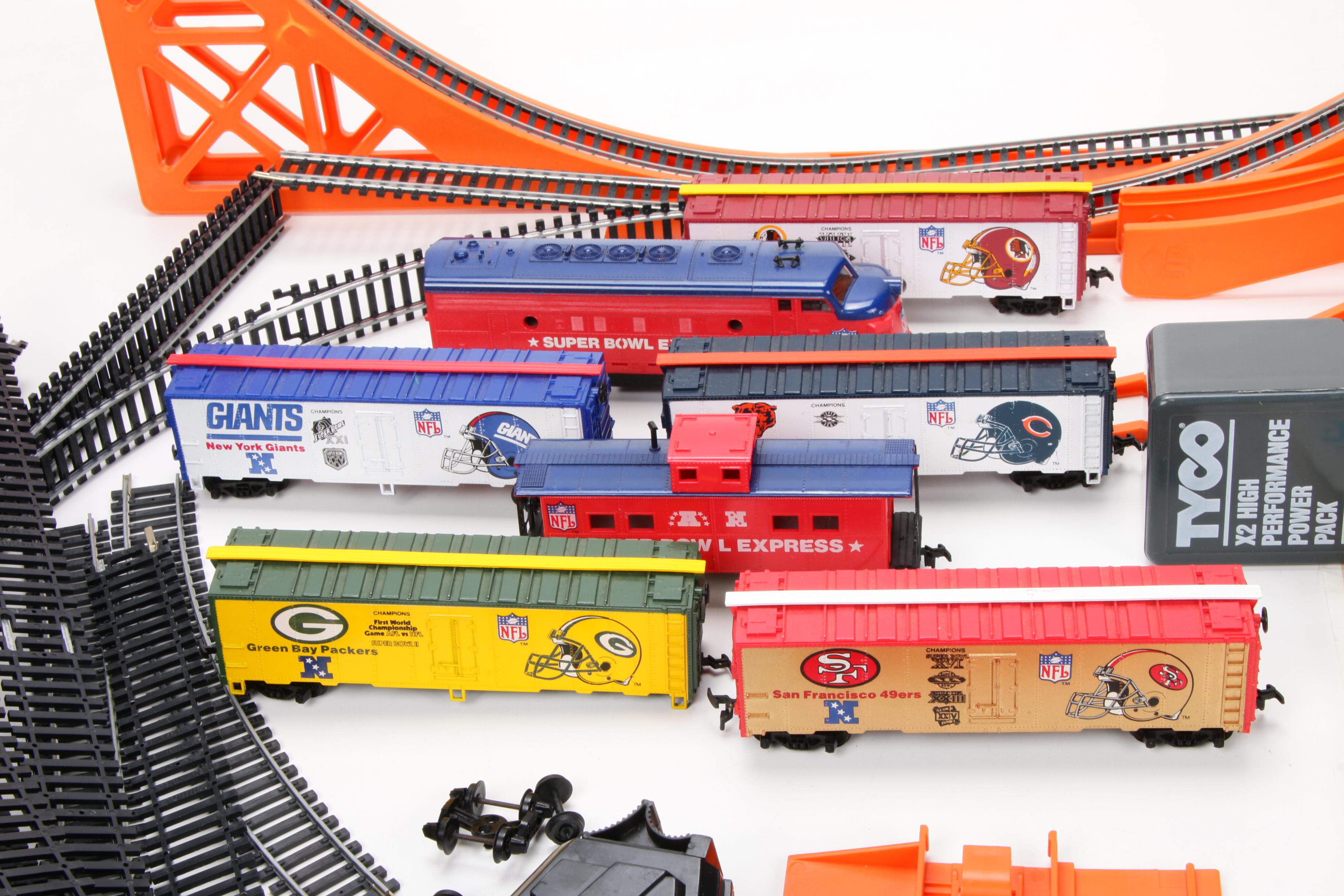 HO Scale Trains with Tyco "Turbo Train" Set, Late 20th Century