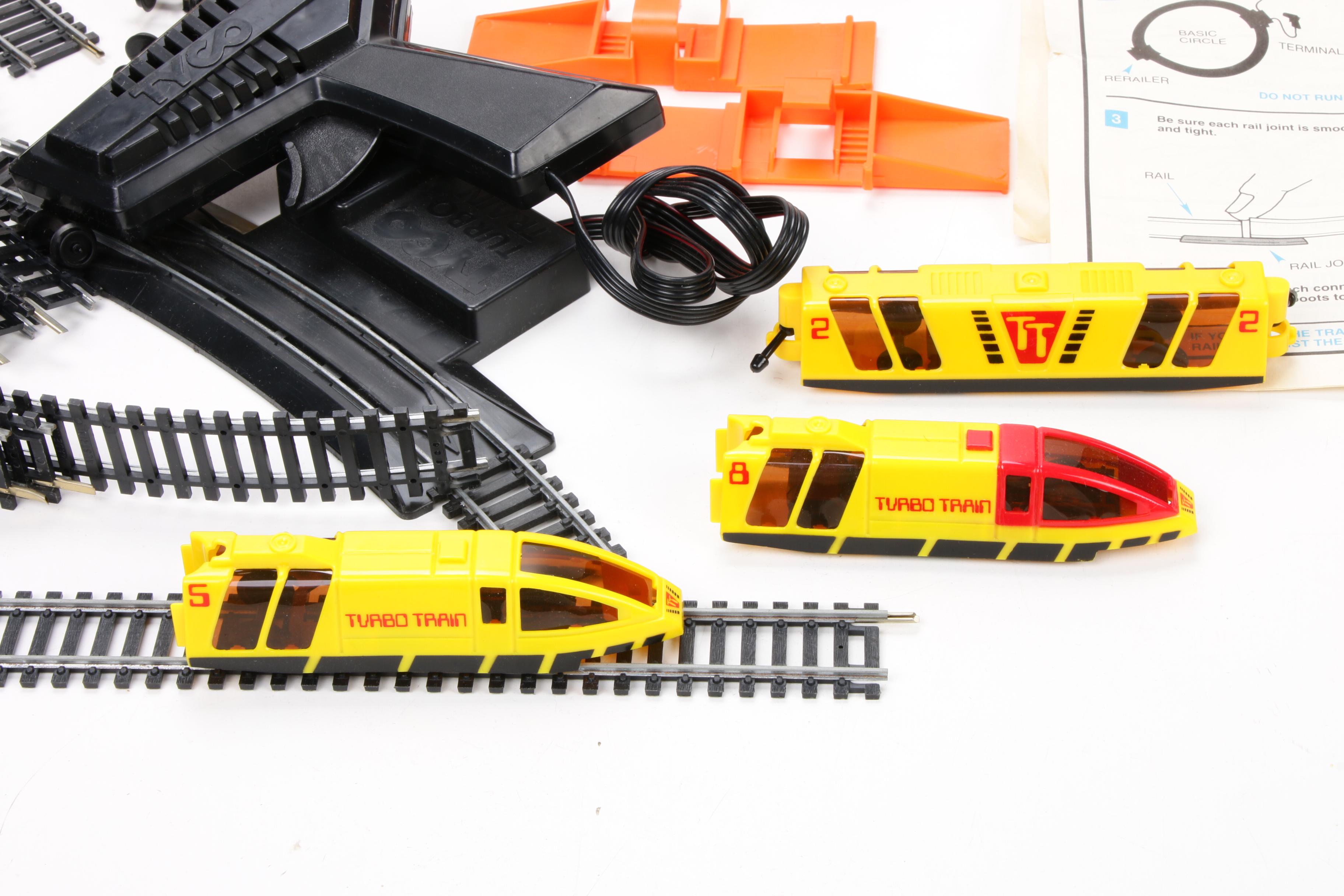 HO Scale Trains with Tyco "Turbo Train" Set, Late 20th Century