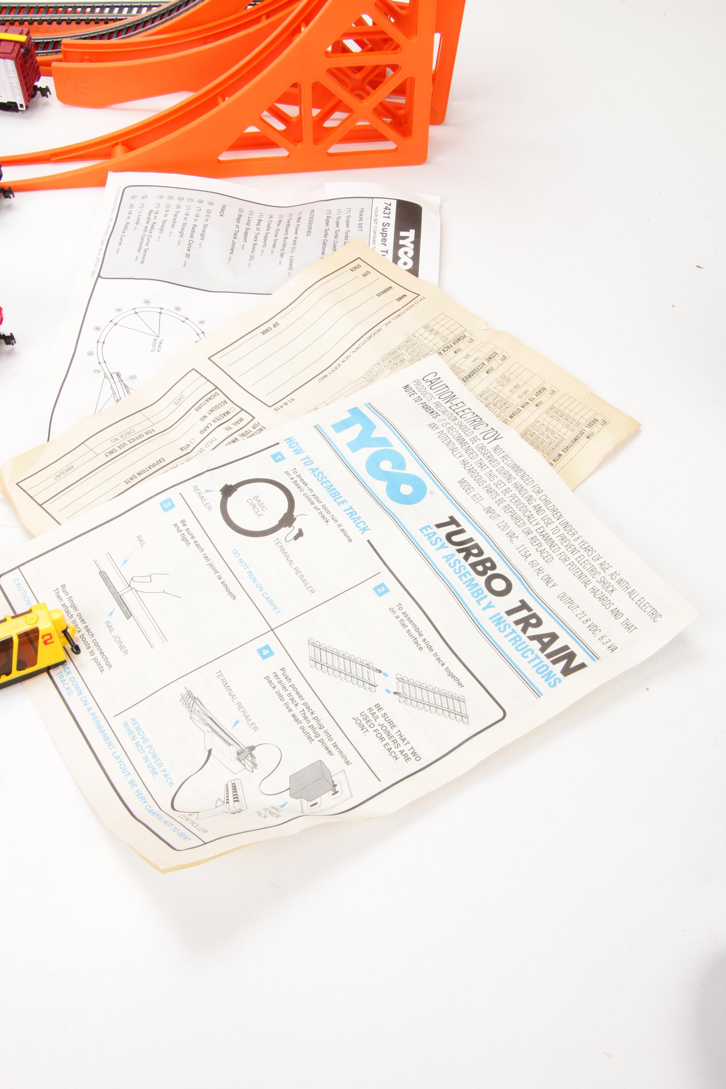 HO Scale Trains with Tyco "Turbo Train" Set, Late 20th Century