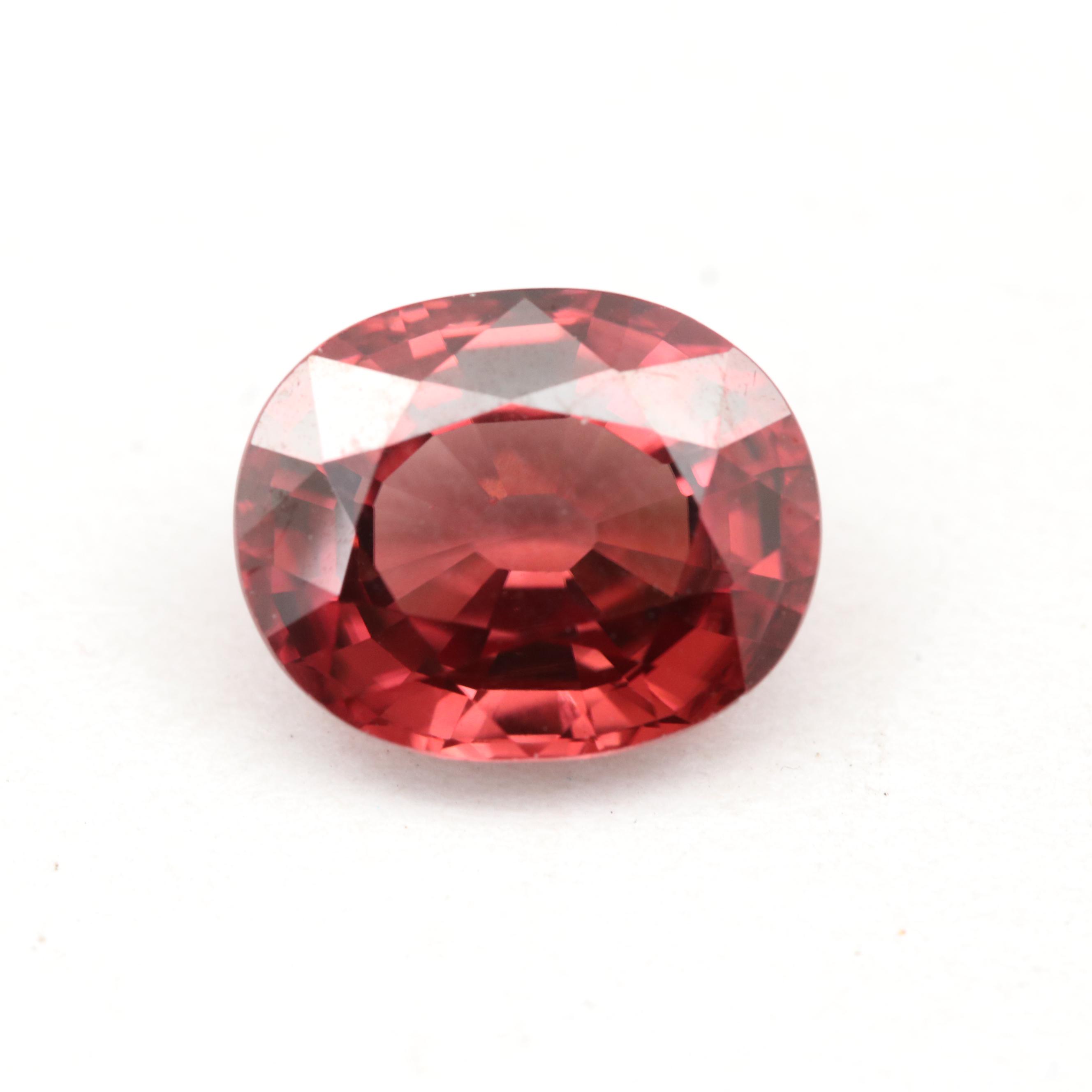 Loose 5.93 CT Oval Faceted Zircon