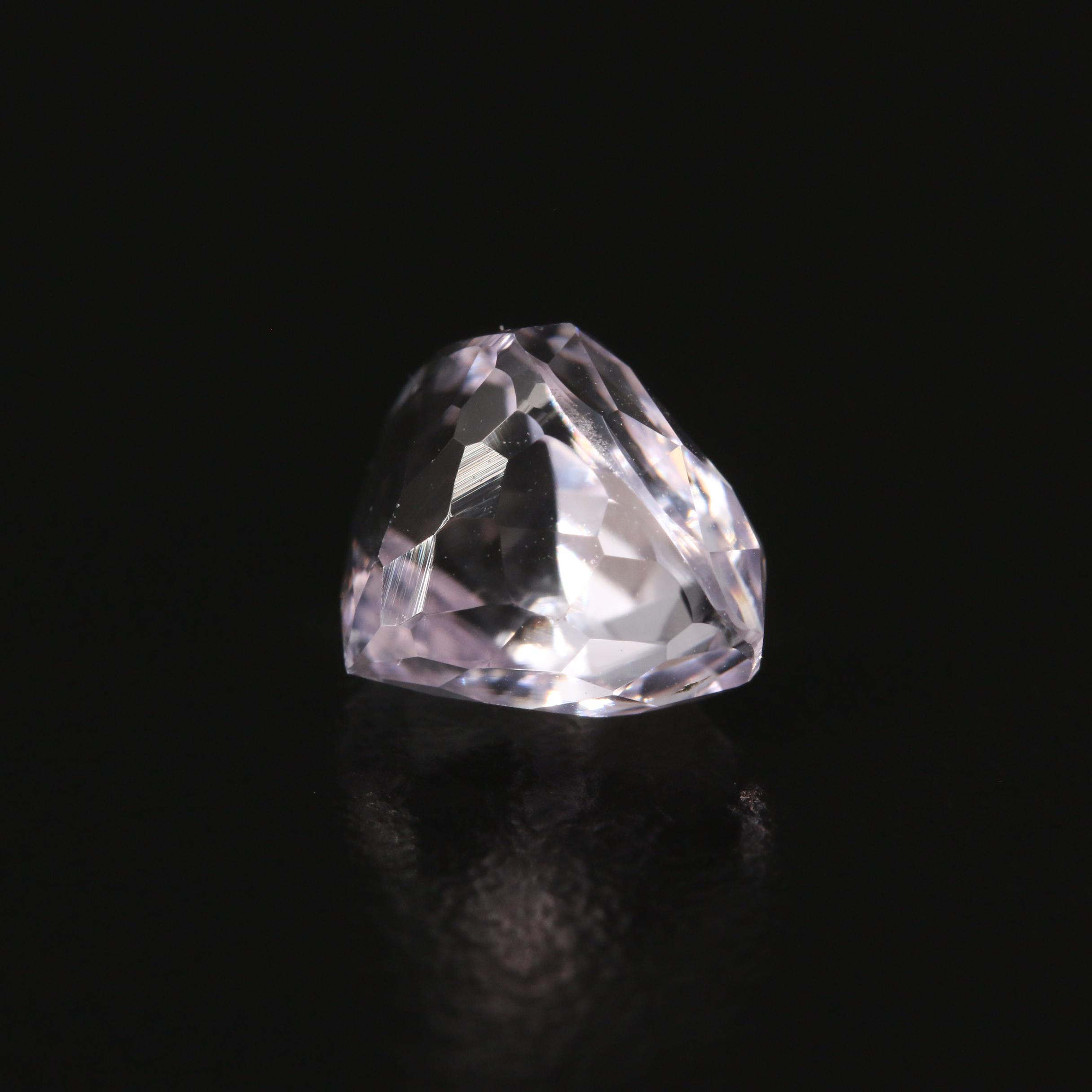 Loose 3.63 CT Triangular Faceted Kunzite