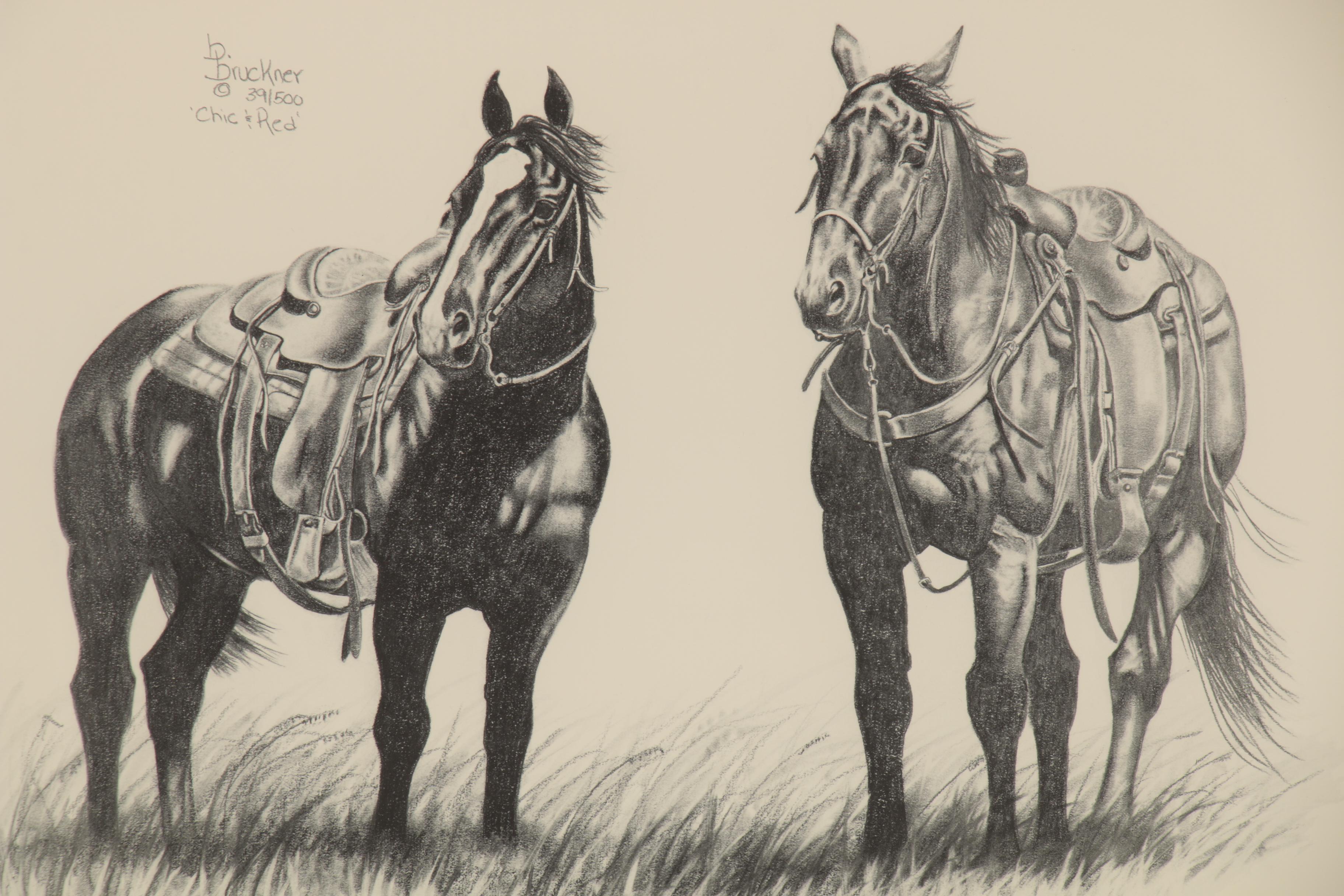 Brenda Bruckner Offset Lithograph "Chic and Red", 20th Century