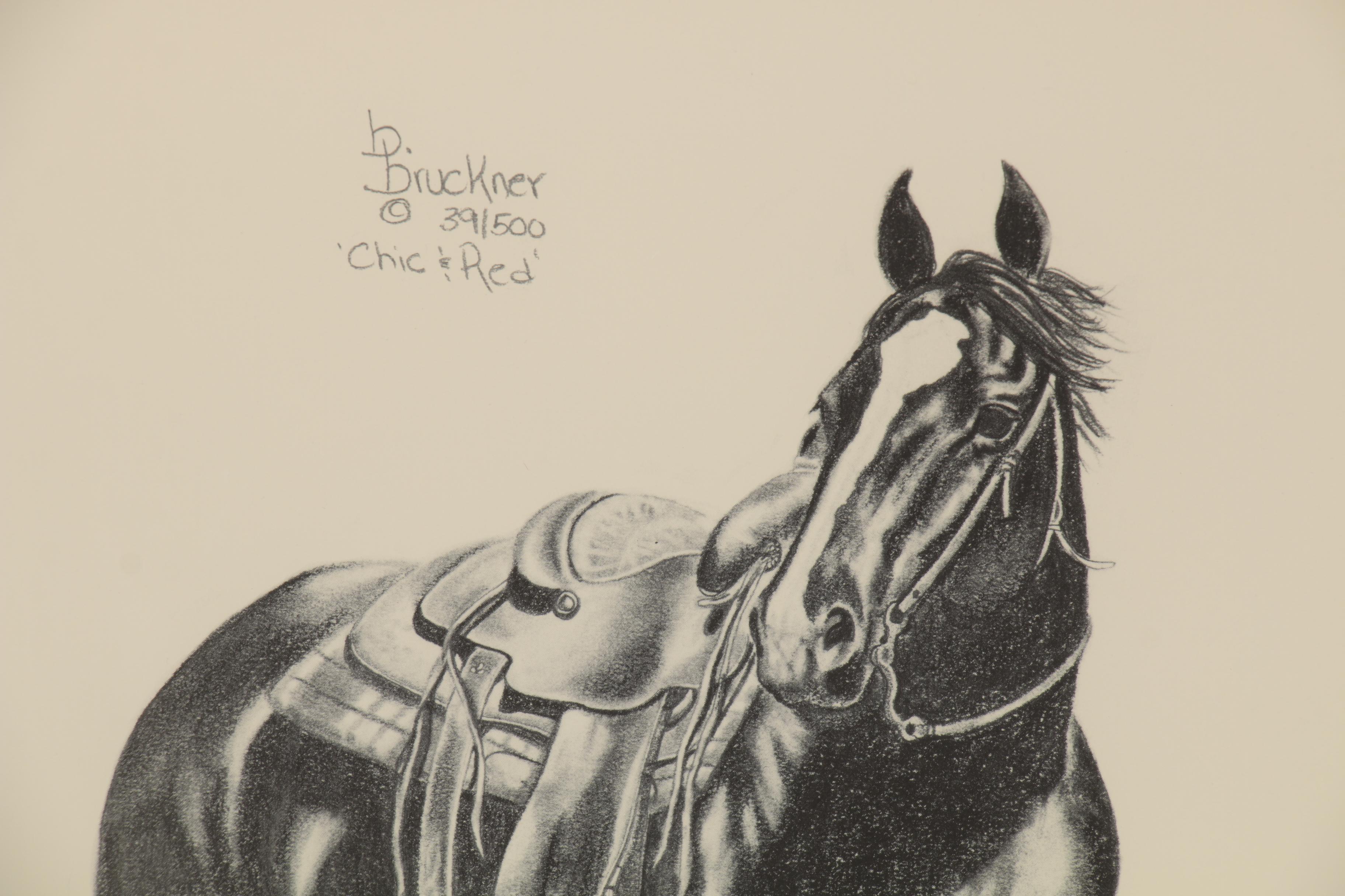 Brenda Bruckner Offset Lithograph "Chic and Red", 20th Century