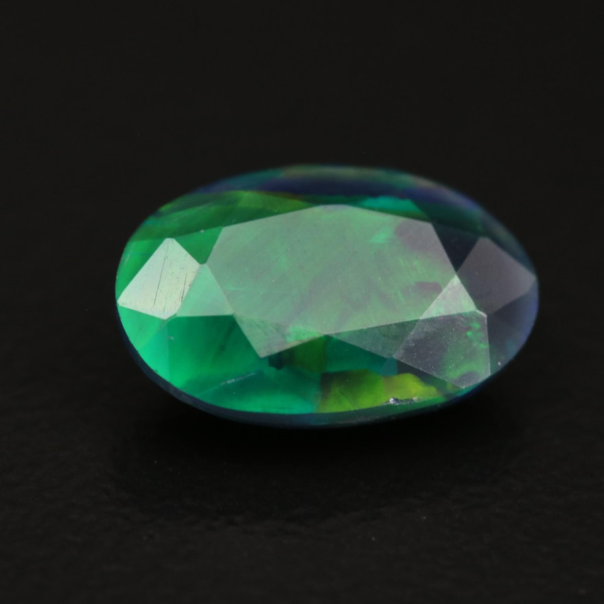 Loose 1.52 CT Oval Faceted Opal