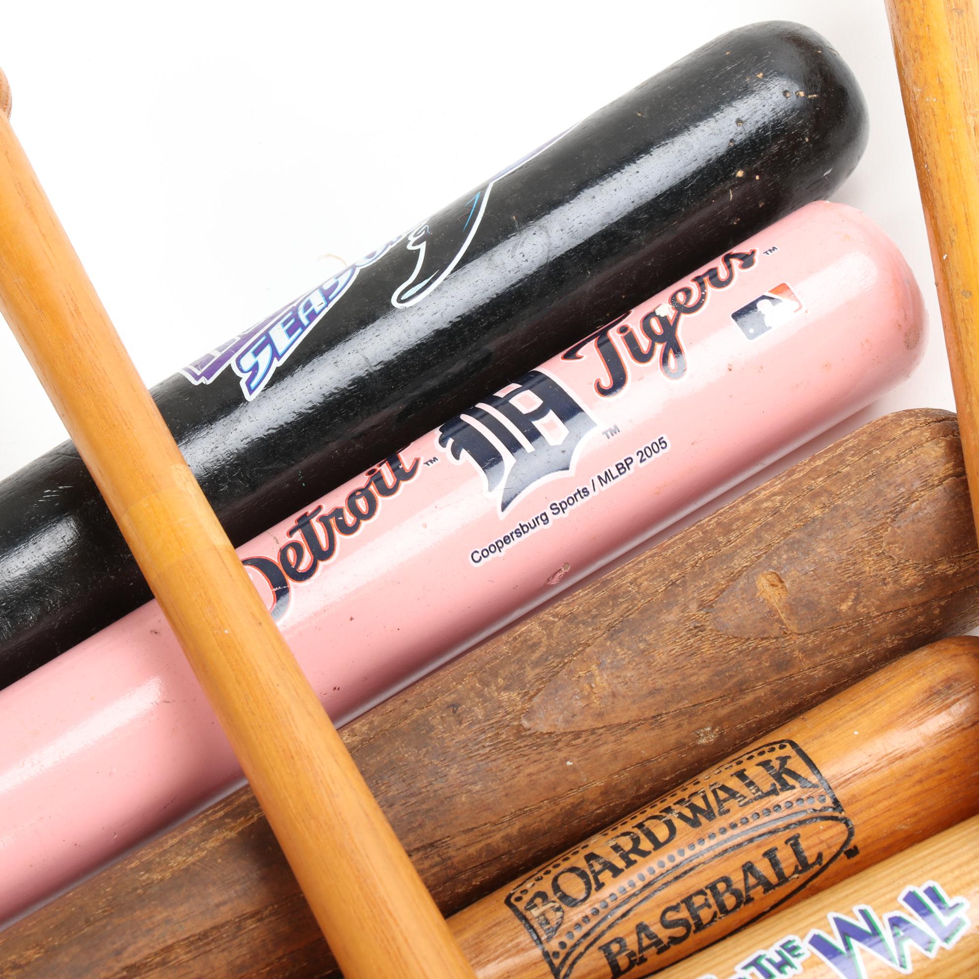 Souvenir Baseball Bats Including Louisville Slugger, Some Autographed