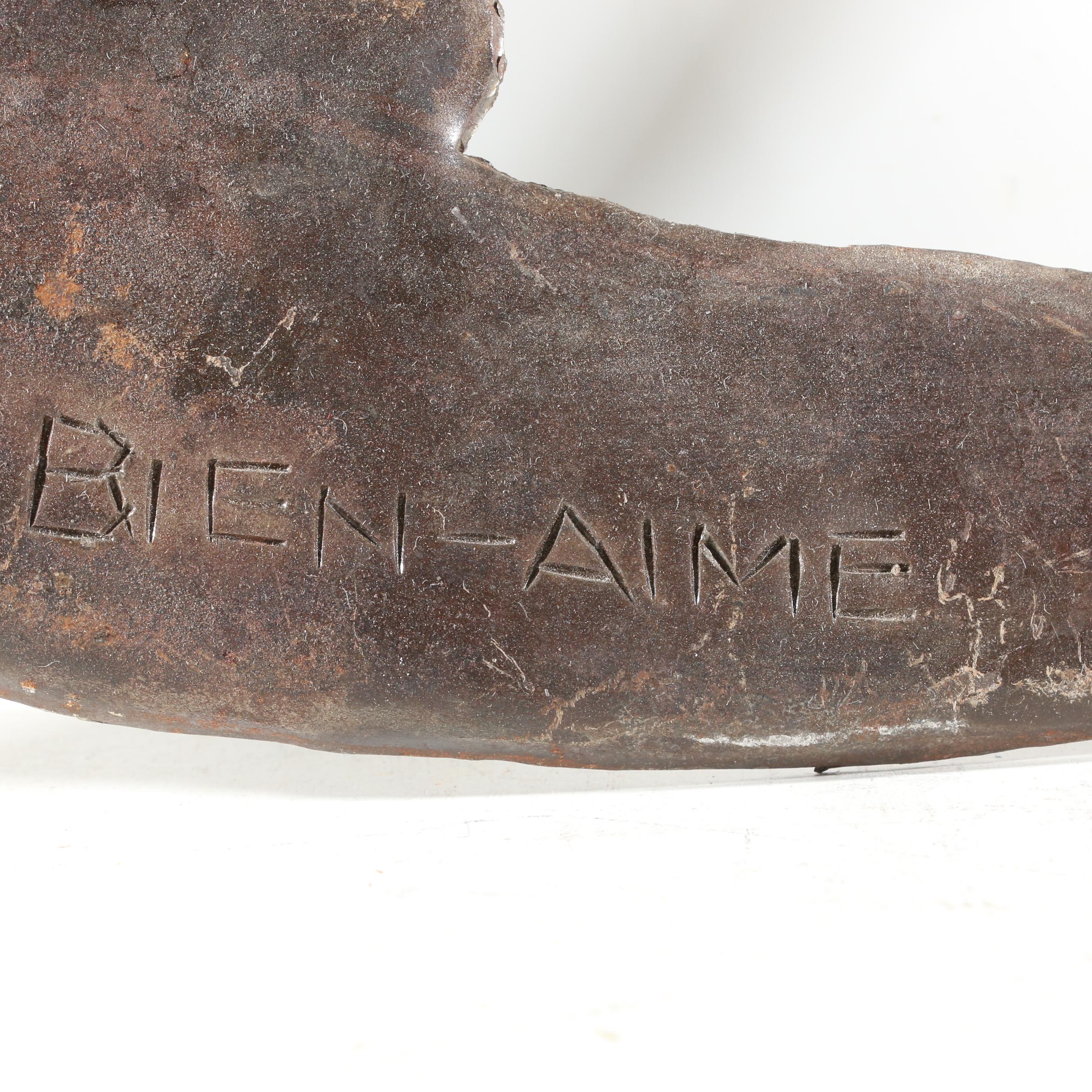 Gabriel Bien-Aime Haitian Metal Sculpture of Adam and Eve