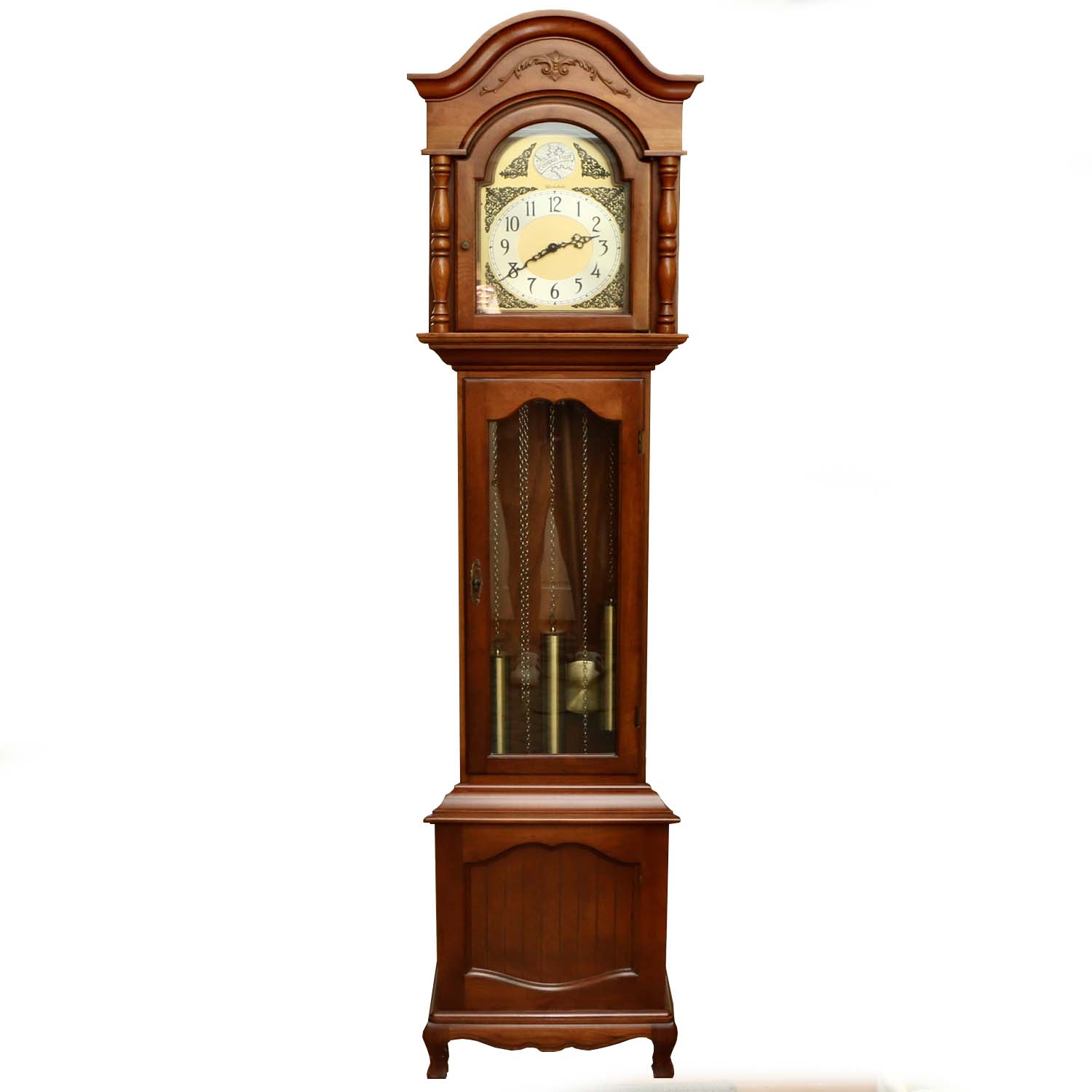 Mahogany Herschede "D'Orsay" Tempus Fugit Grandmother Clock, Vintage