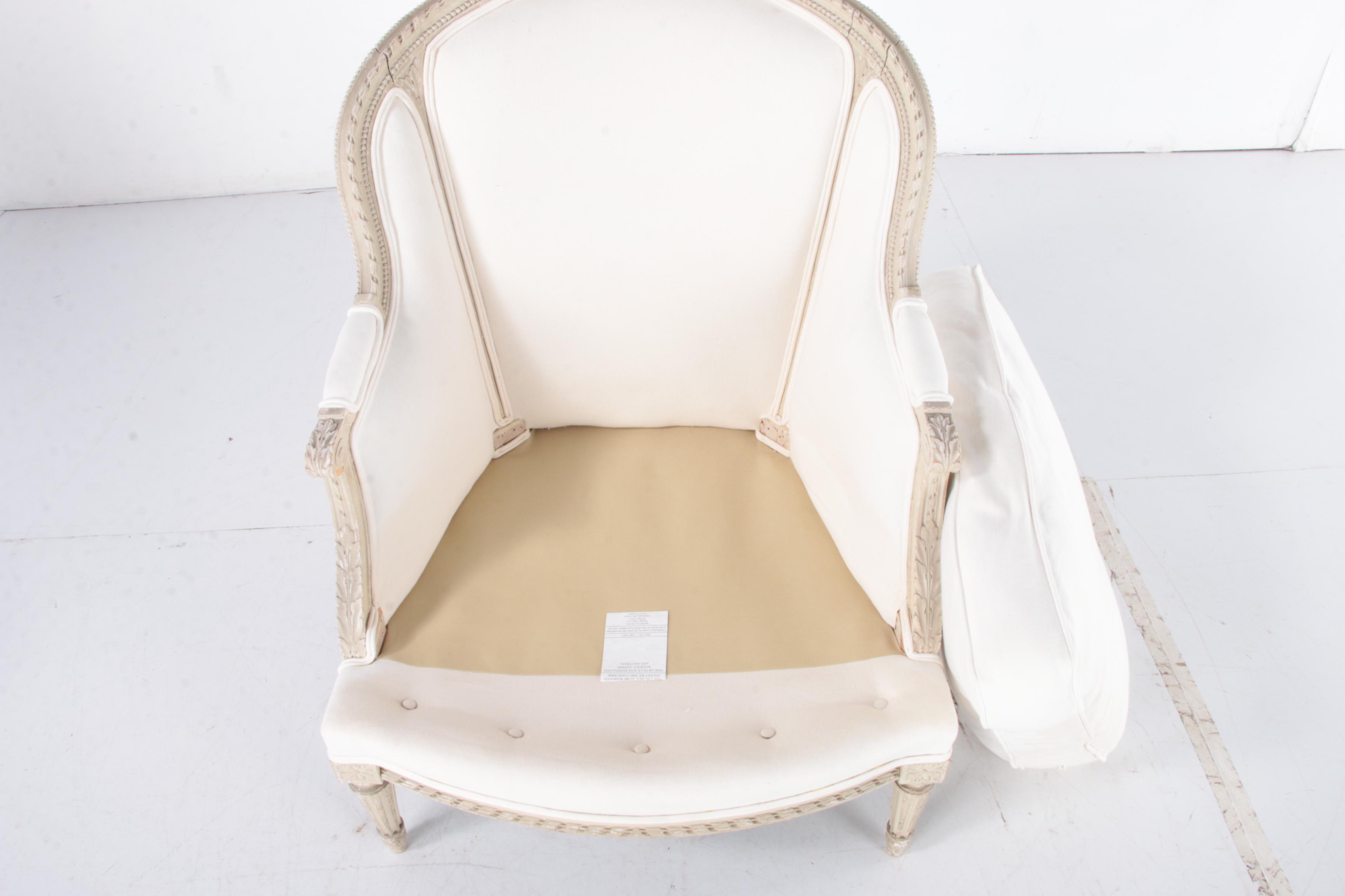 Louis XVI Style Custom-Upholstered Duchesse Brisée Chaise Lounge, Mid-19th C.