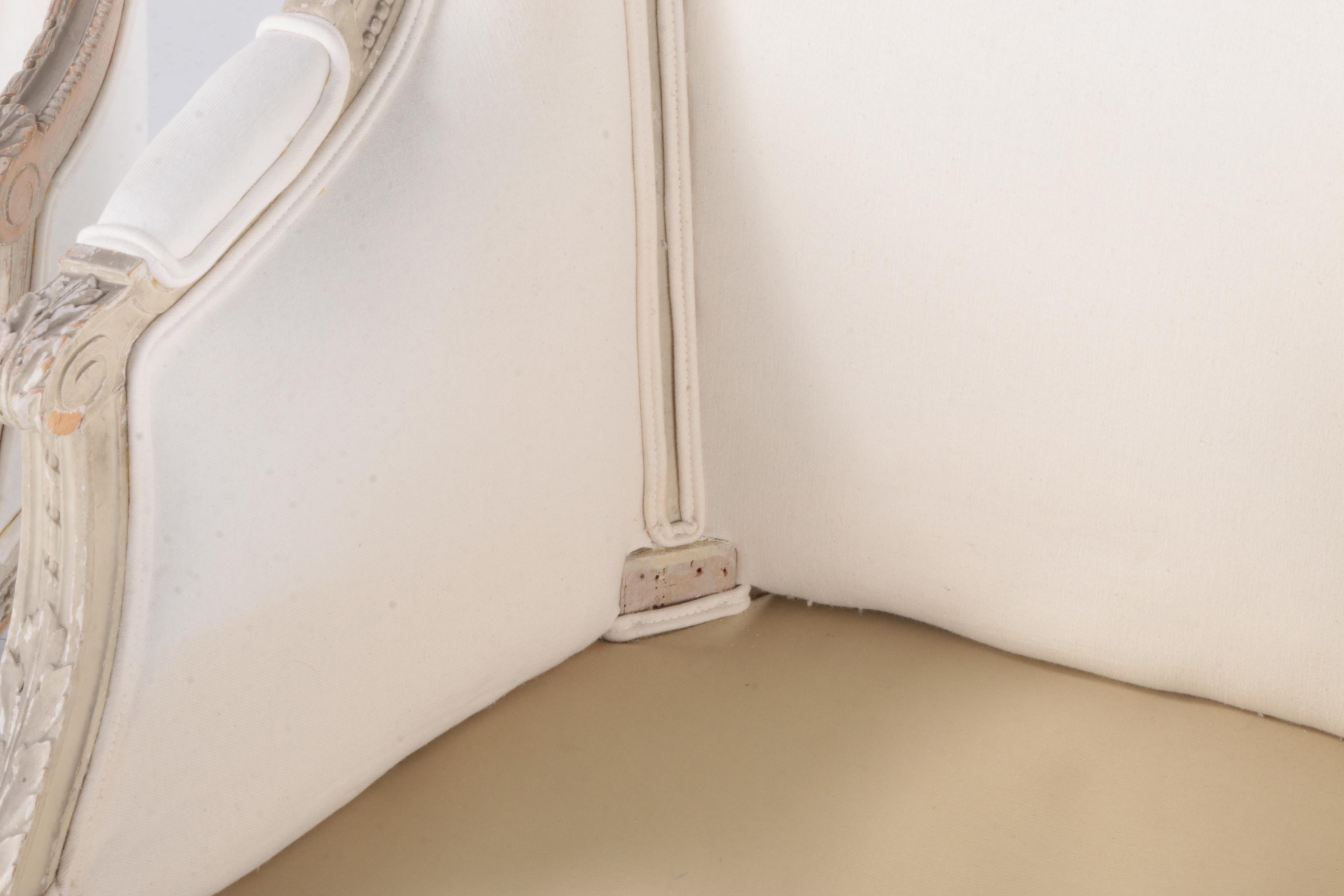 Louis XVI Style Custom-Upholstered Duchesse Brisée Chaise Lounge, Mid-19th C.