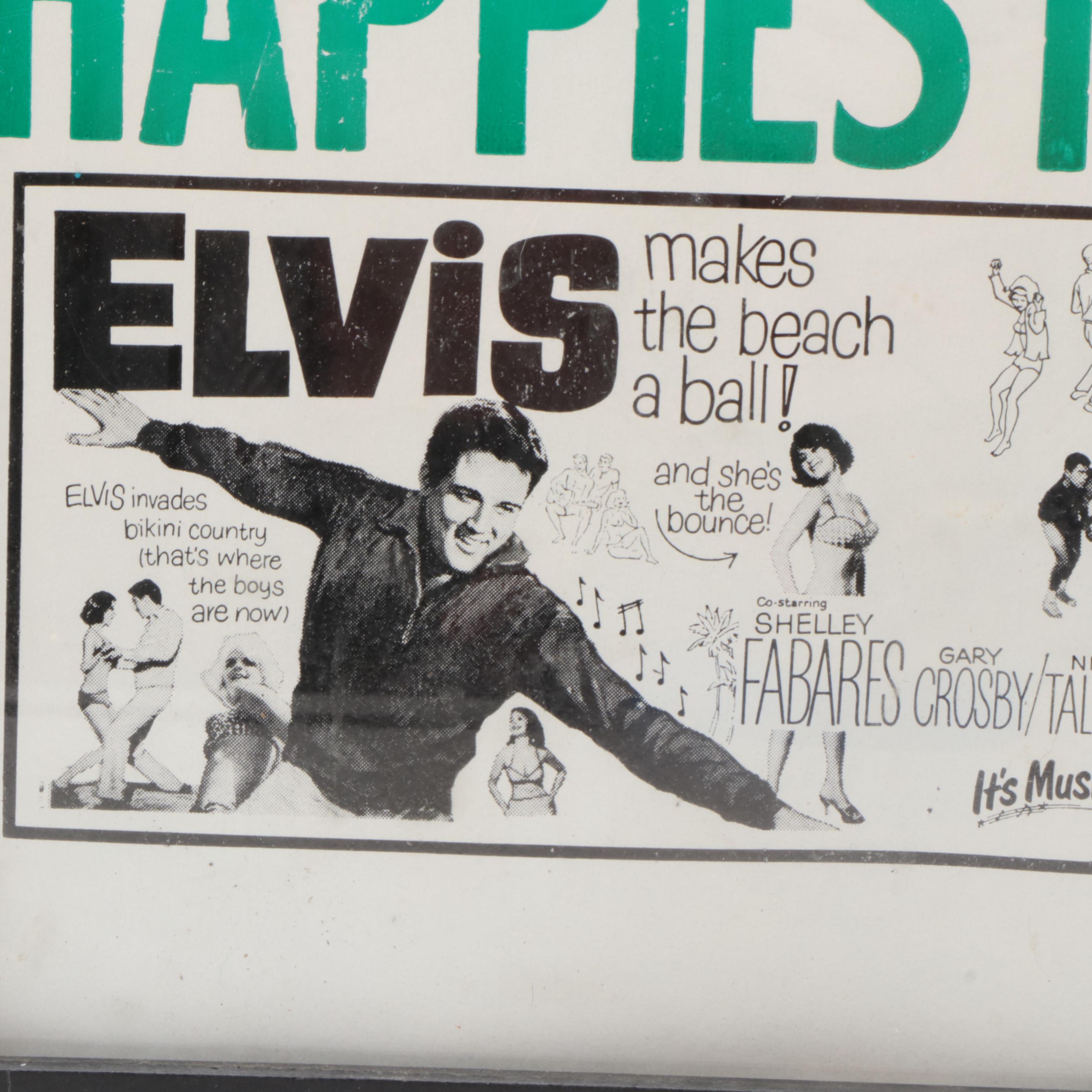 Elvis Presley "Double Feature" Movie Theater Poster, Framed