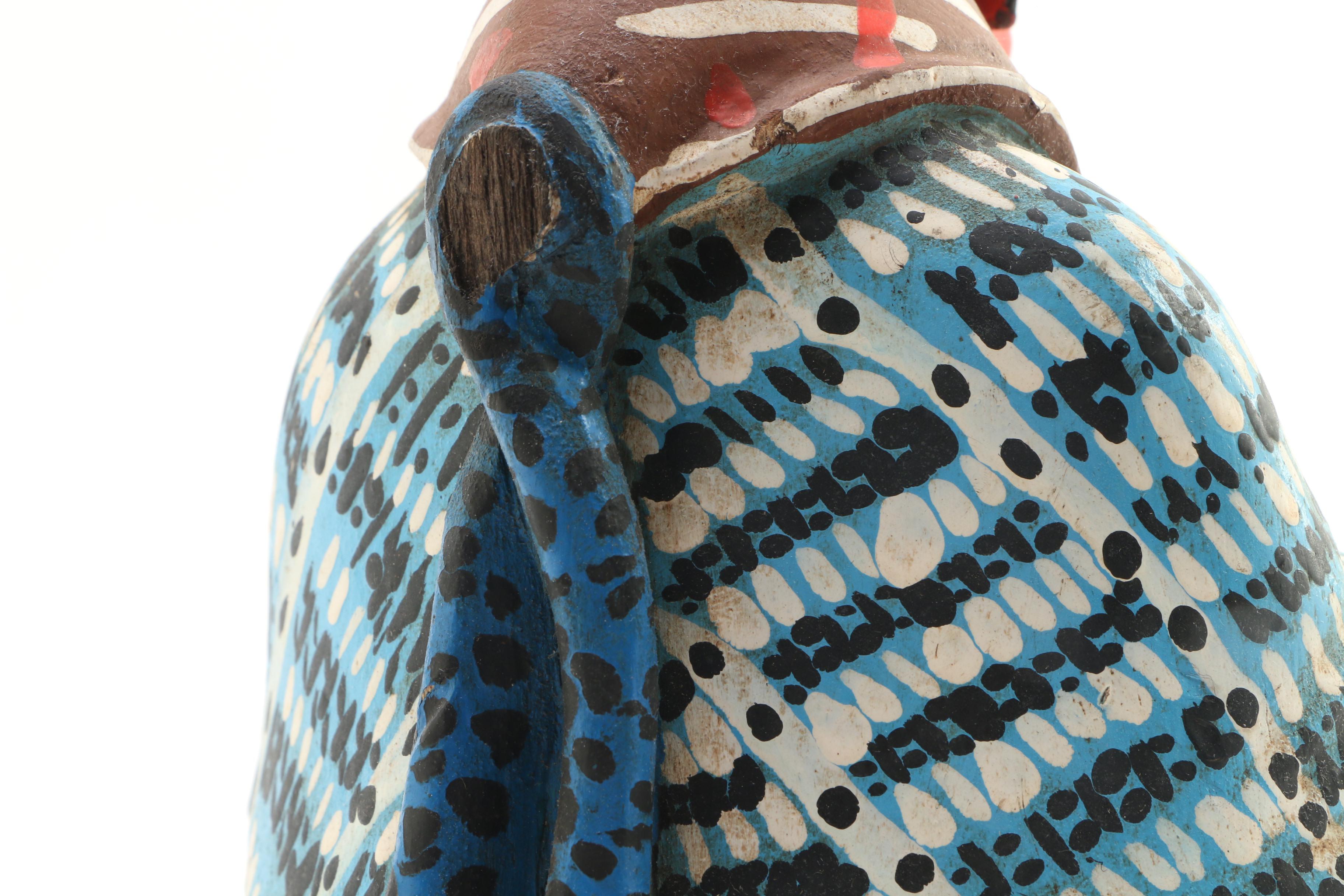 Japanese Seitaka Doji Hand-Painted Wooden Sculpture, 21st Century