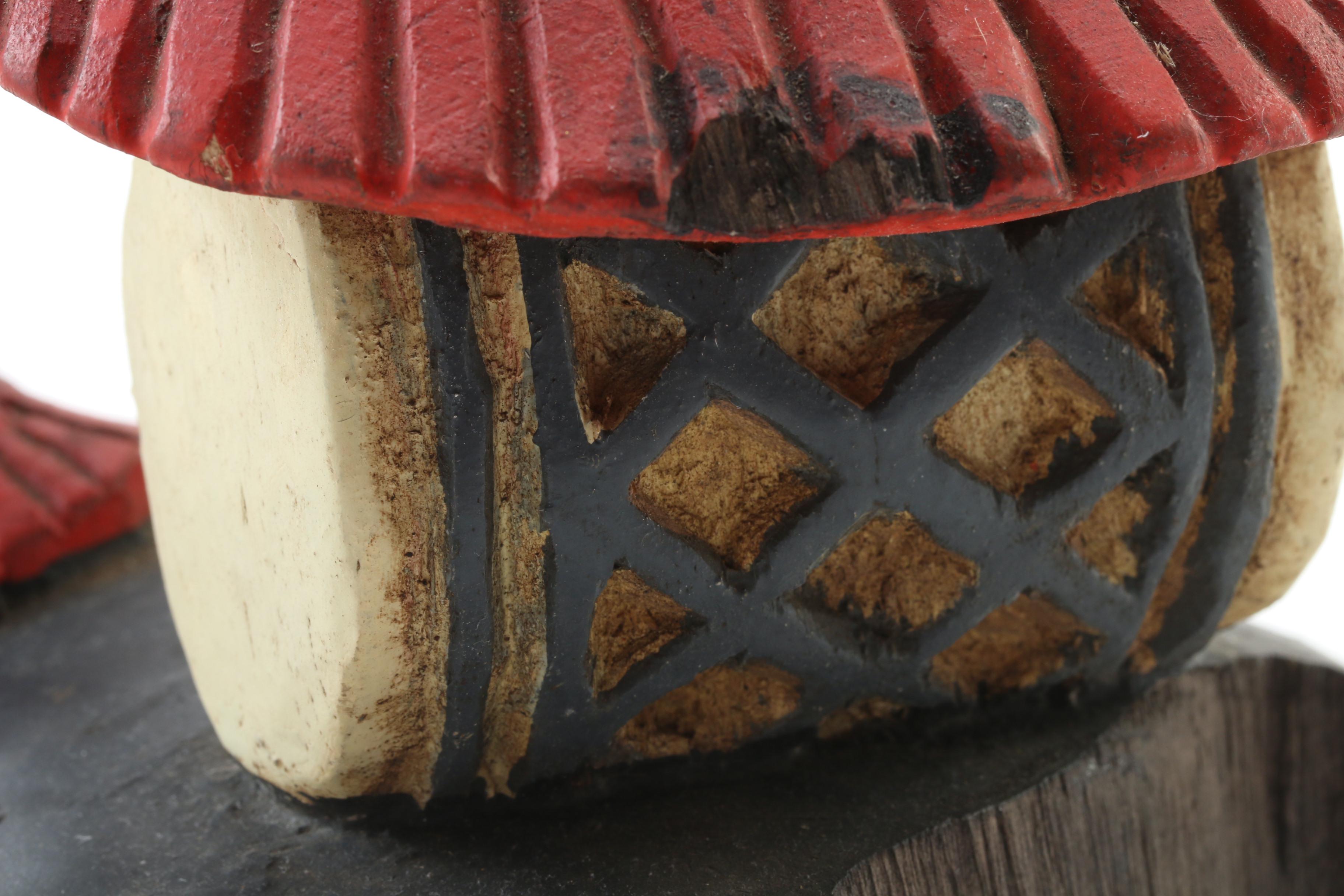 Japanese Seitaka Doji Hand-Painted Wooden Sculpture, 21st Century