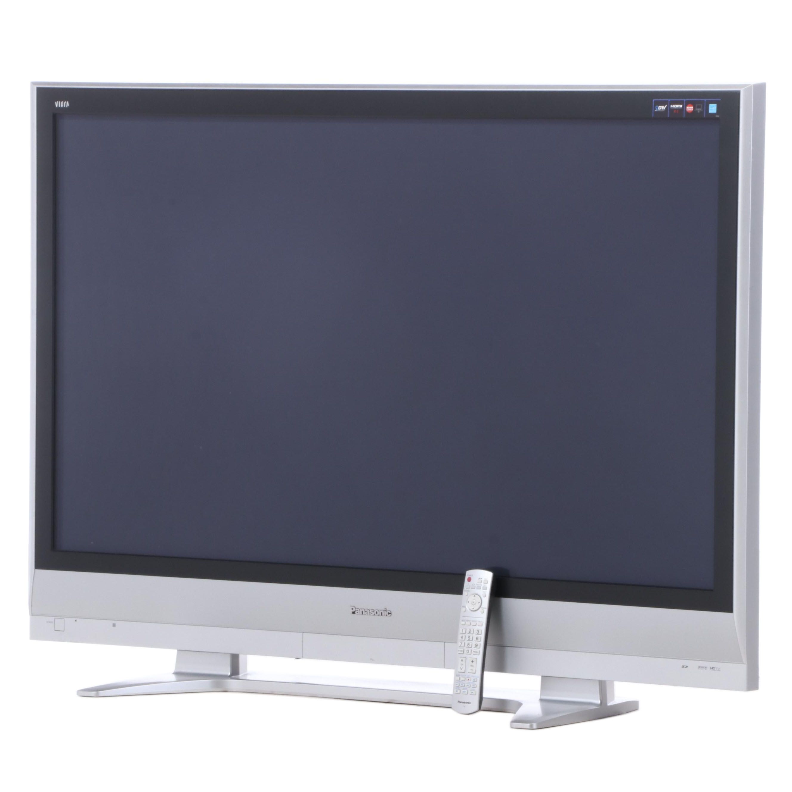 Panasonic 58" HD Plasma Flatscreen Television on Stand with Remote