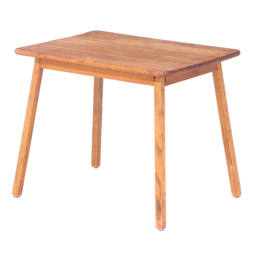 Birch Side Table, Mid-20th Century