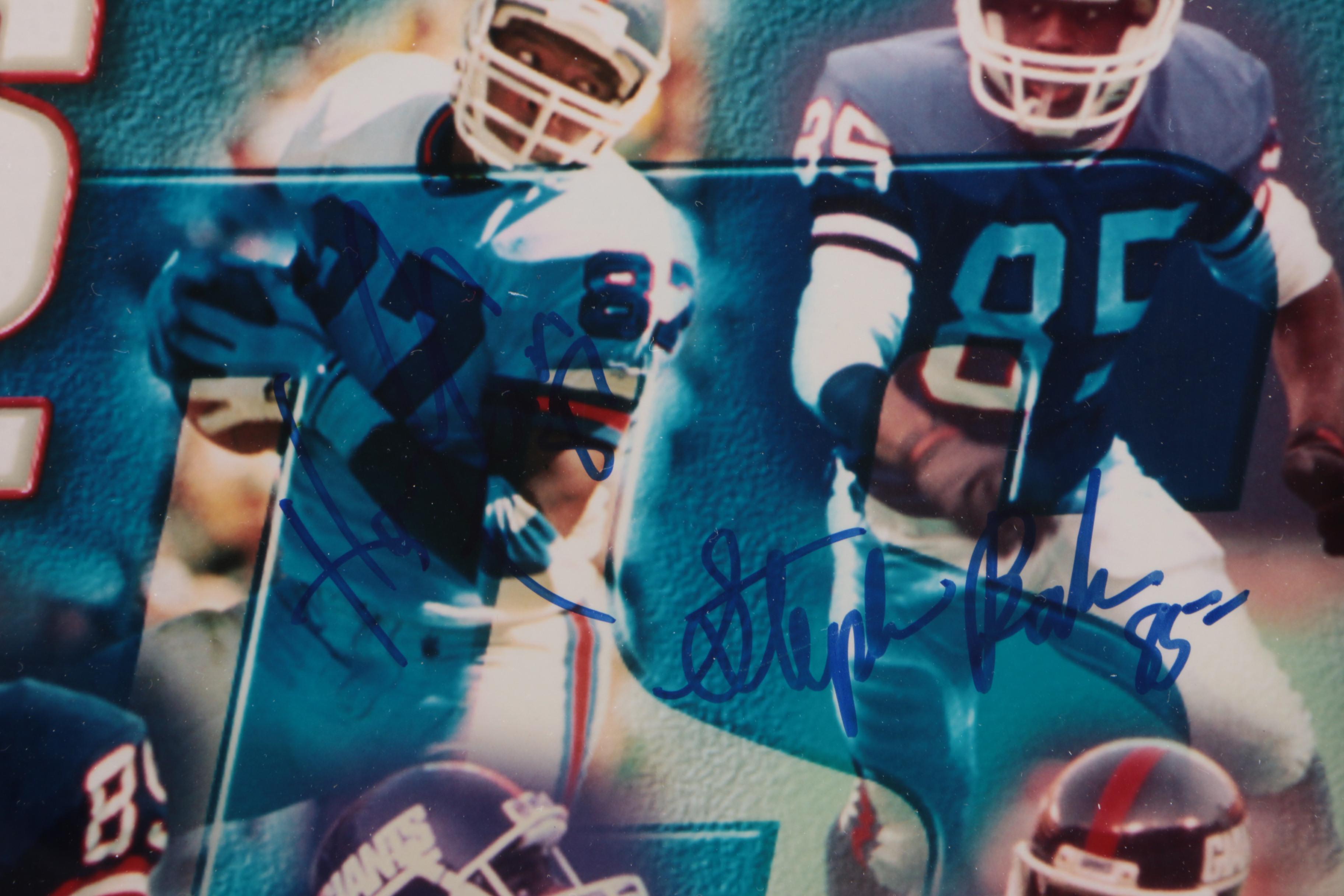 New York Giants Signed Super Bowl Champions XXI/XXV Poster, PSA COA