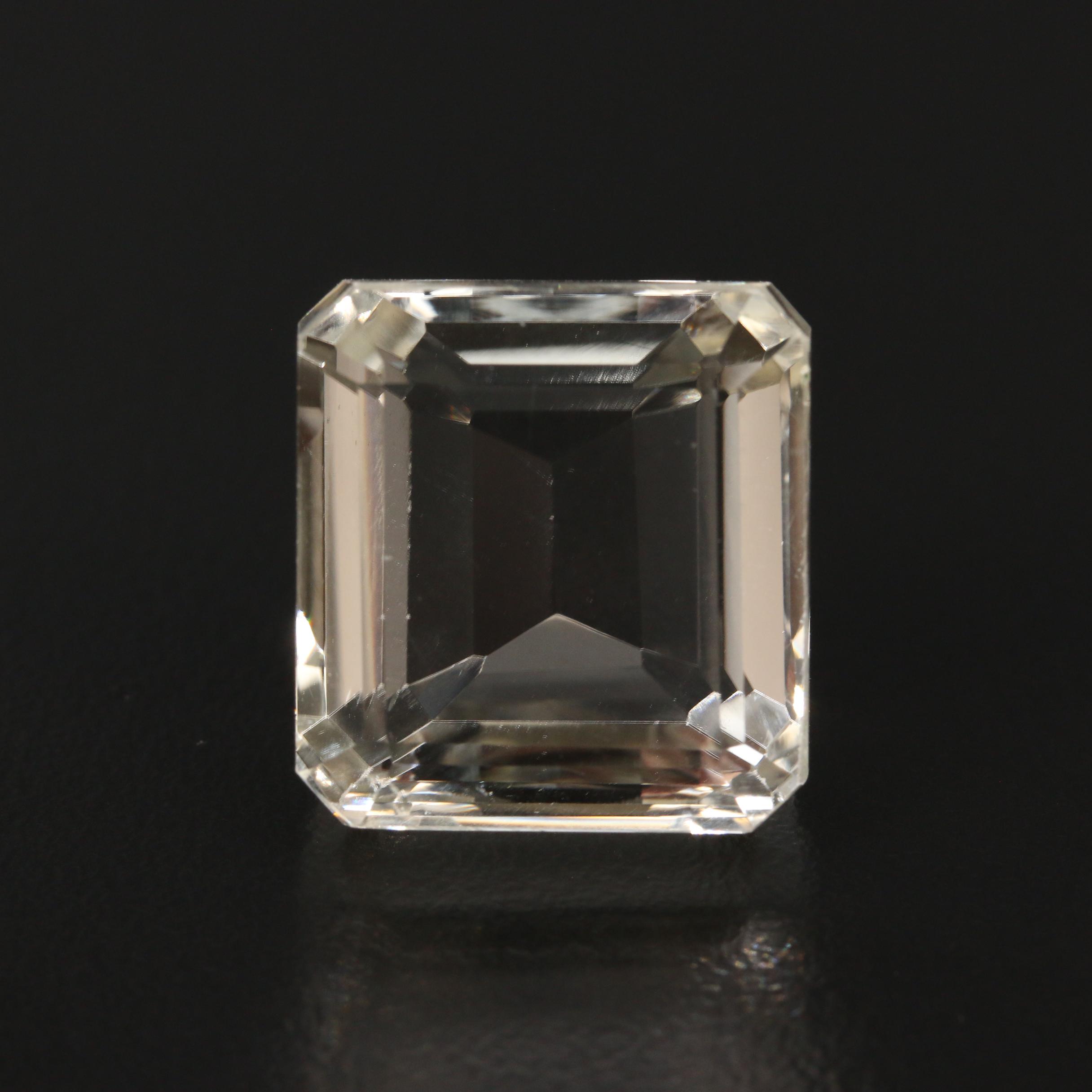 Loose 39.75 CT Cut Corner Rectangular Faceted Spodumene