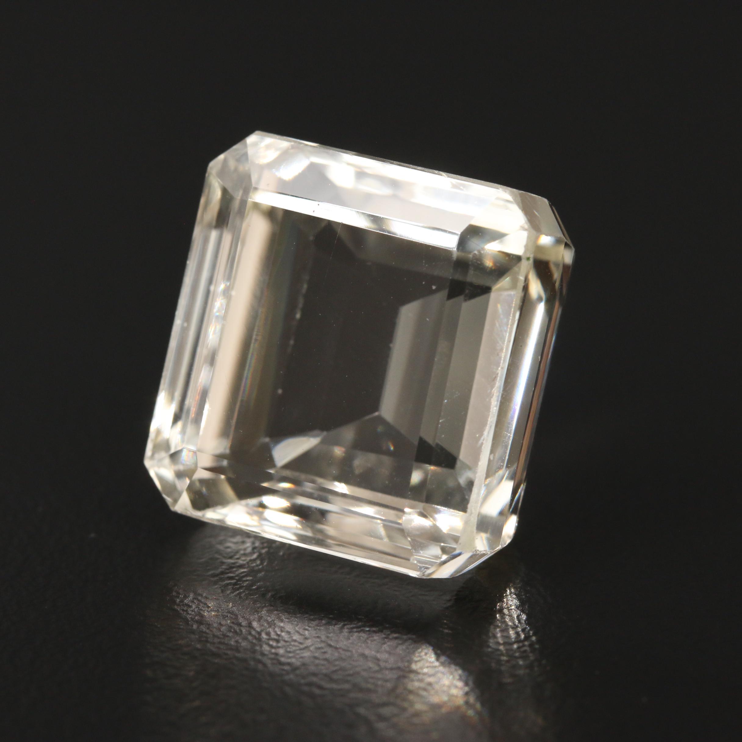 Loose 39.75 CT Cut Corner Rectangular Faceted Spodumene