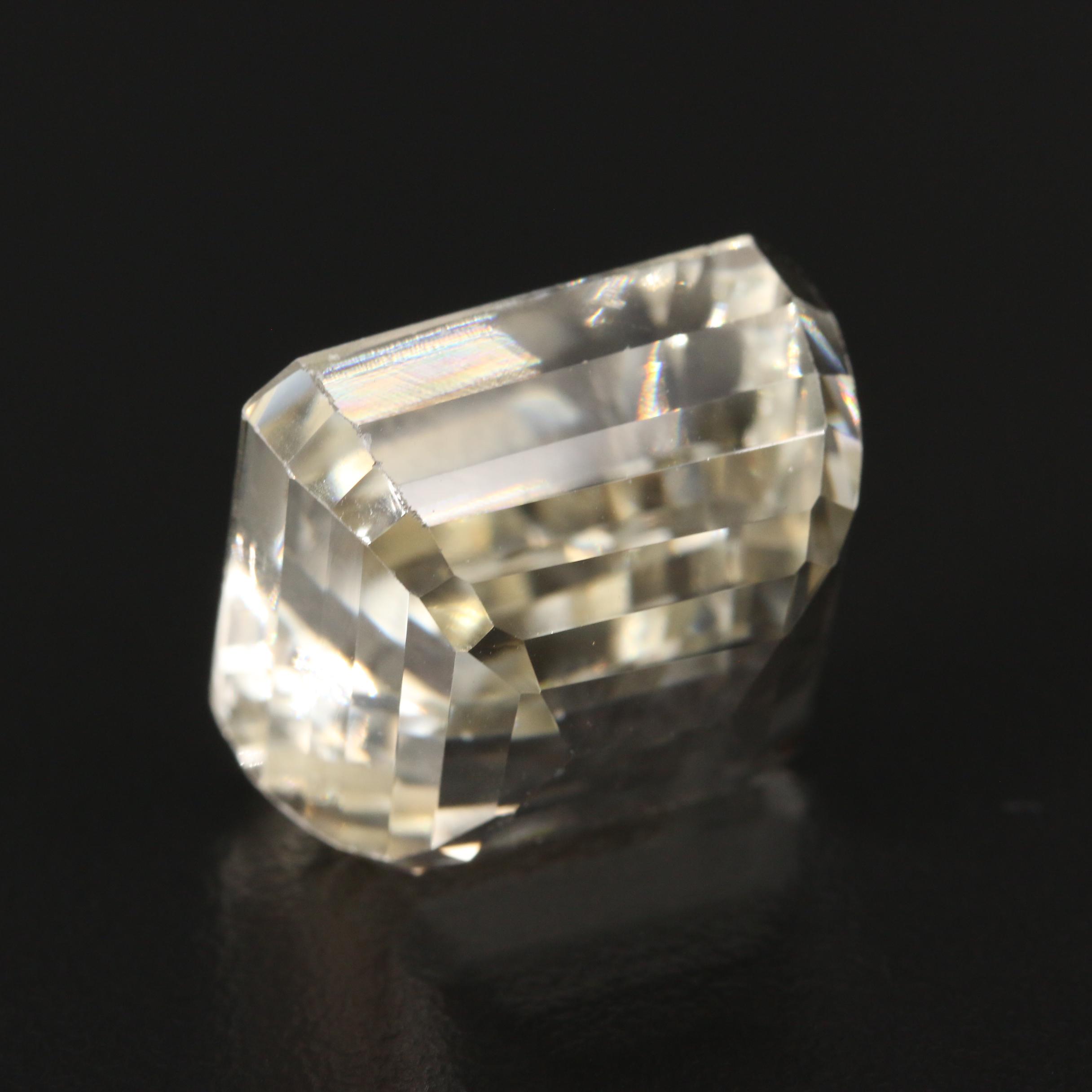 Loose 39.75 CT Cut Corner Rectangular Faceted Spodumene