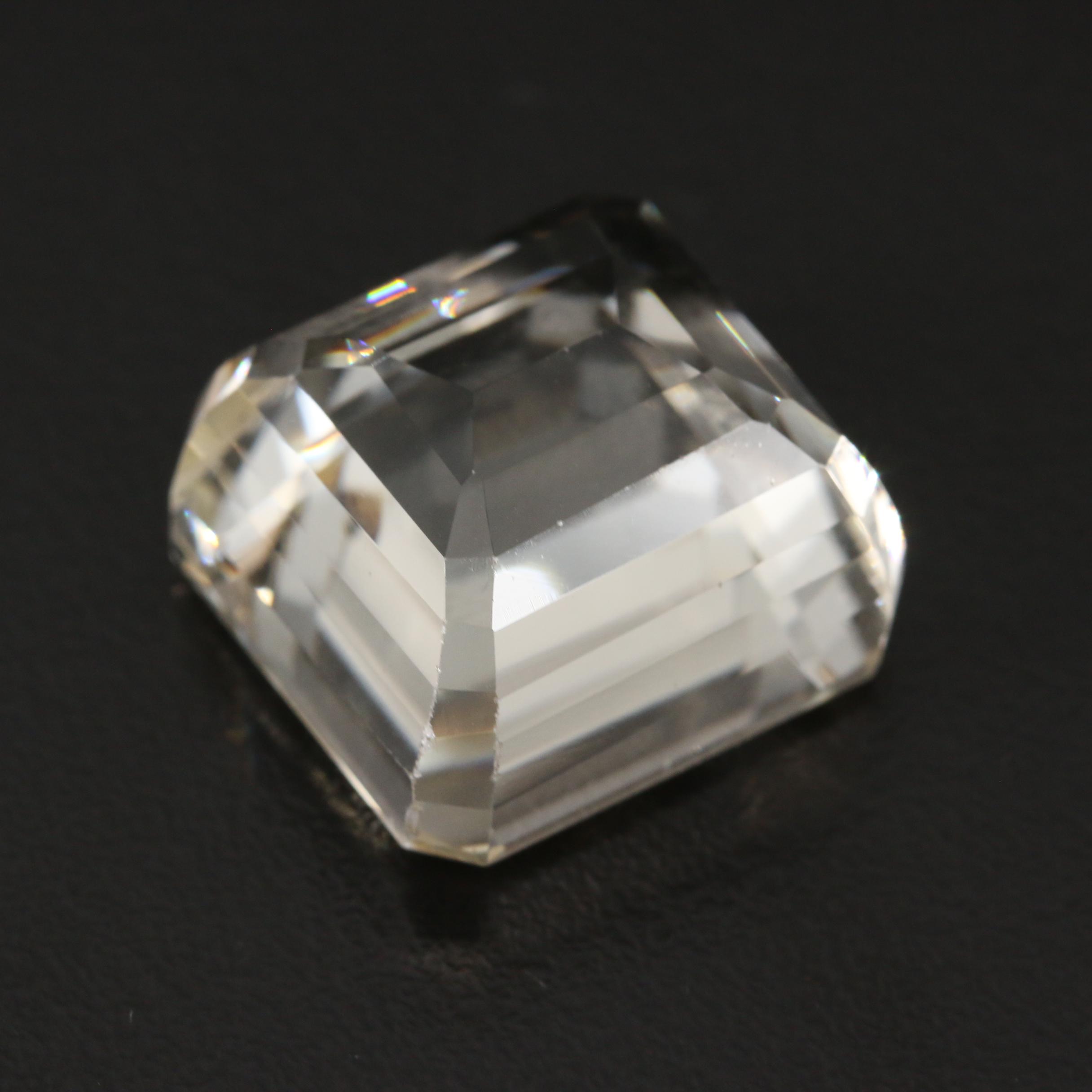 Loose 39.75 CT Cut Corner Rectangular Faceted Spodumene