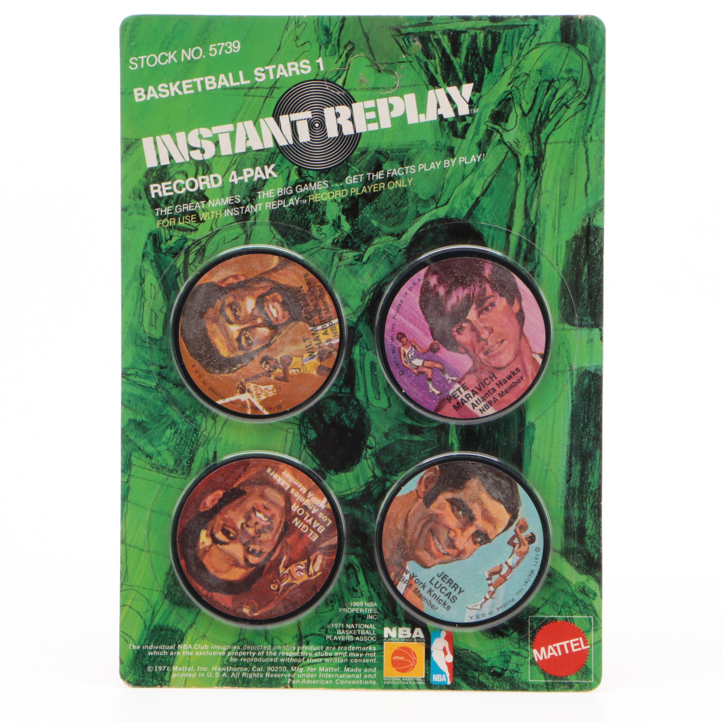 Mattel "Instant Replay" Basketball Record Discs with Maravich, 1971