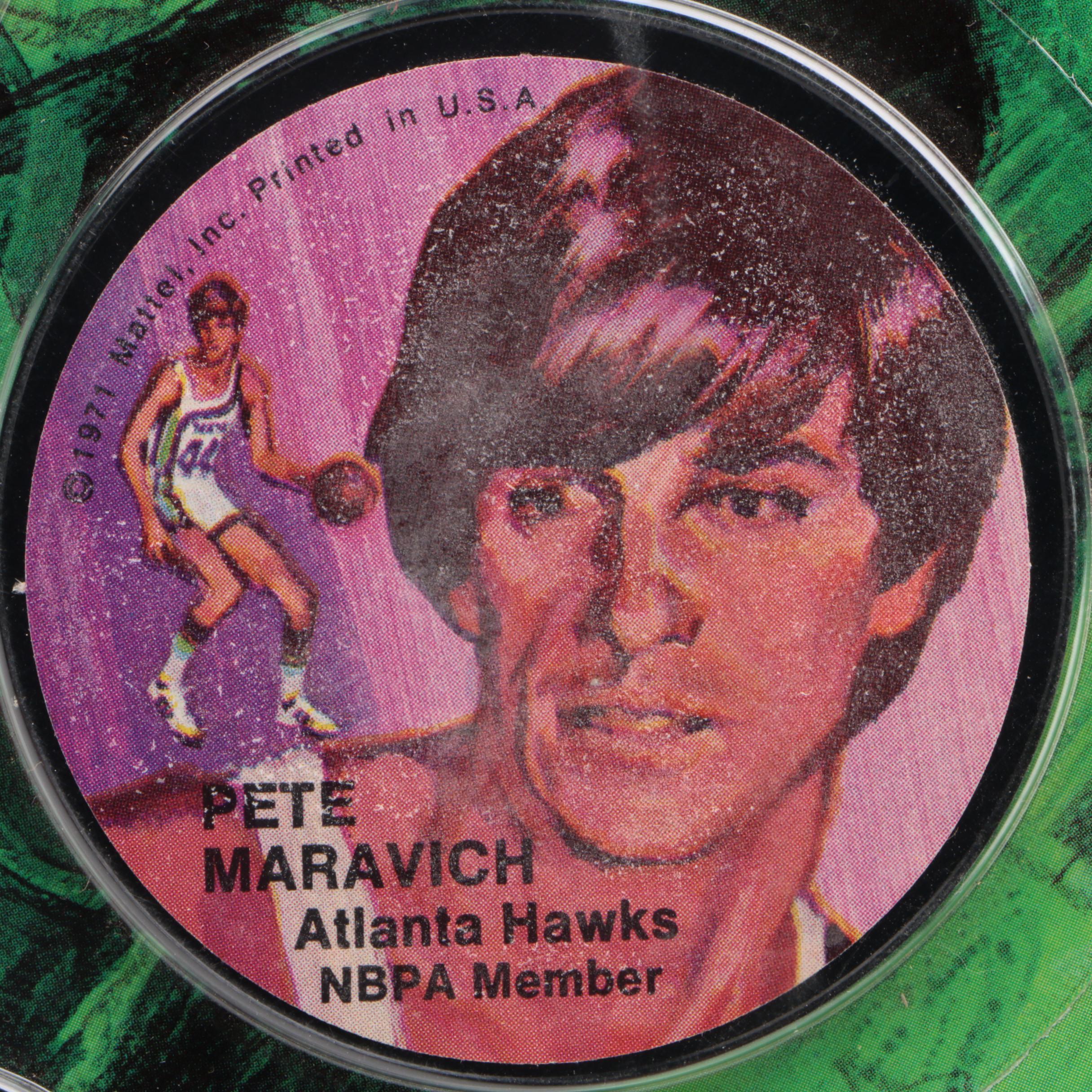 Mattel "Instant Replay" Basketball Record Discs with Maravich, 1971