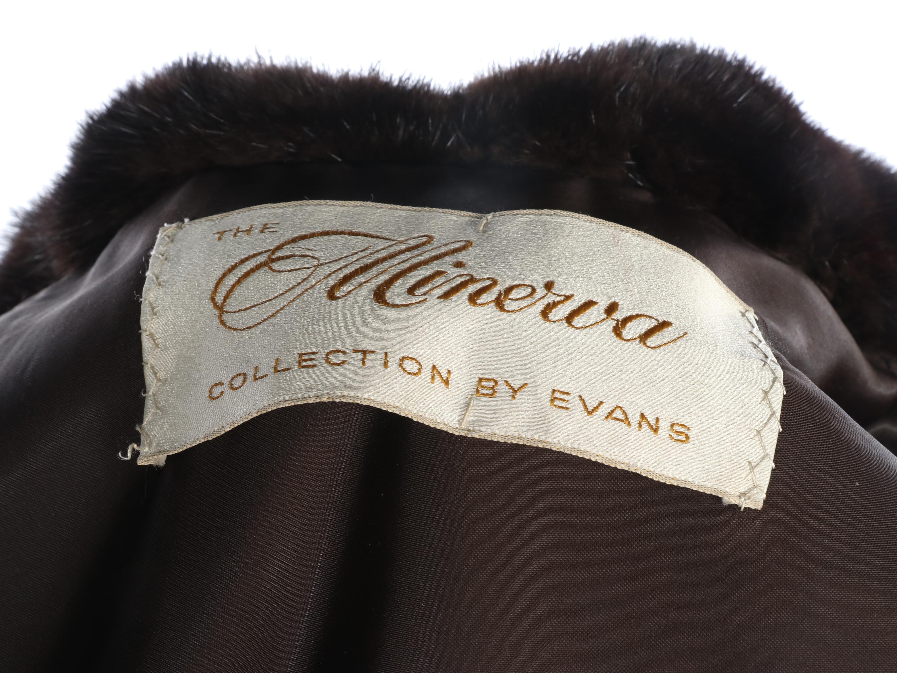Evans Mink Fur Stroller Coat with Mink Fur Hat, Vintage