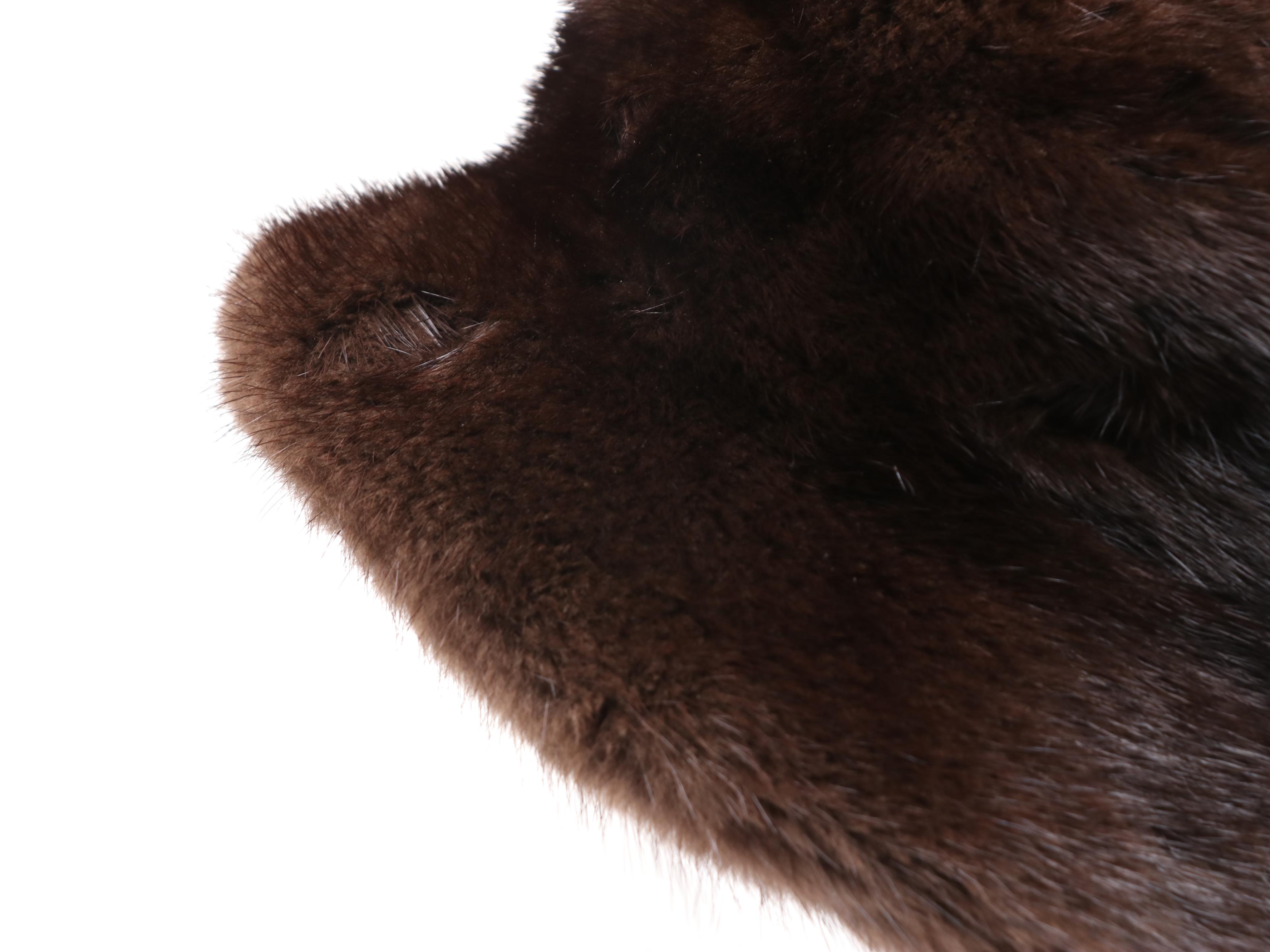 Evans Mink Fur Stroller Coat with Mink Fur Hat, Vintage